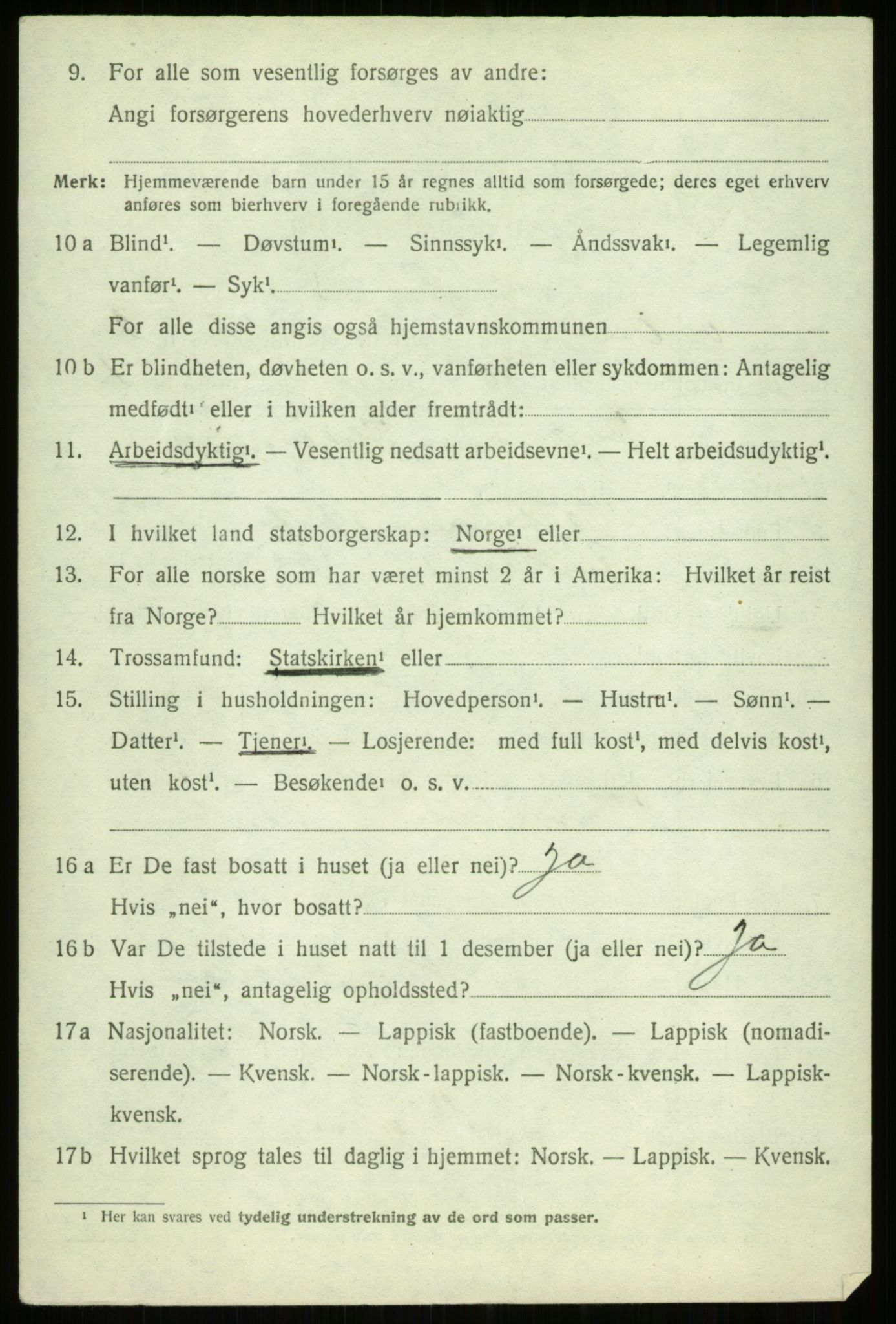 SATØ, 1920 census for Trondenes, 1920, p. 18813