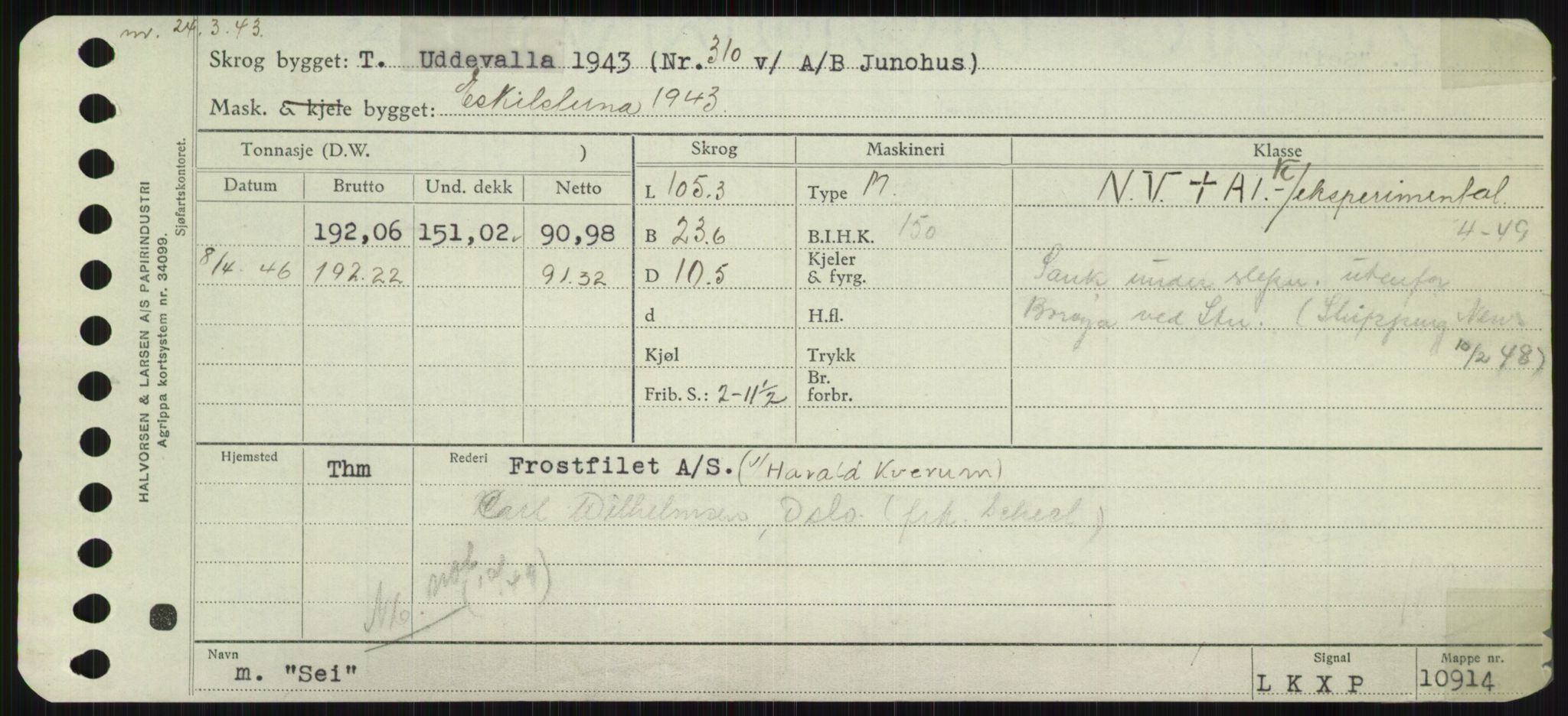 Sjøfartsdirektoratet med forløpere, Skipsmålingen, AV/RA-S-1627/H/Ha/L0005/0001: Fartøy, S-Sven / Fartøy, S-Skji, p. 253