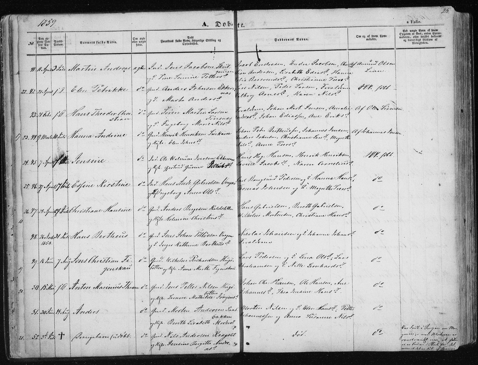 Tromsøysund sokneprestkontor, SATØ/S-1304/G/Ga/L0001kirke: Parish register (official) no. 1, 1856-1867, p. 25