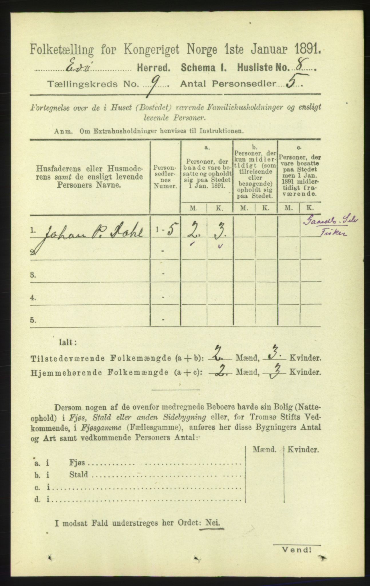 RA, 1891 census for 1573 Edøy, 1891, p. 2275