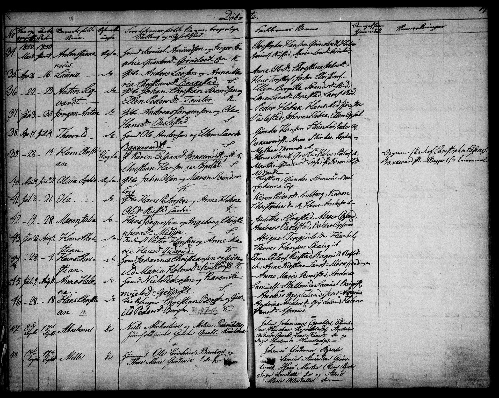 Kråkstad prestekontor Kirkebøker, SAO/A-10125a/F/Fa/L0006: Parish register (official) no. I 6, 1848-1857, p. 17