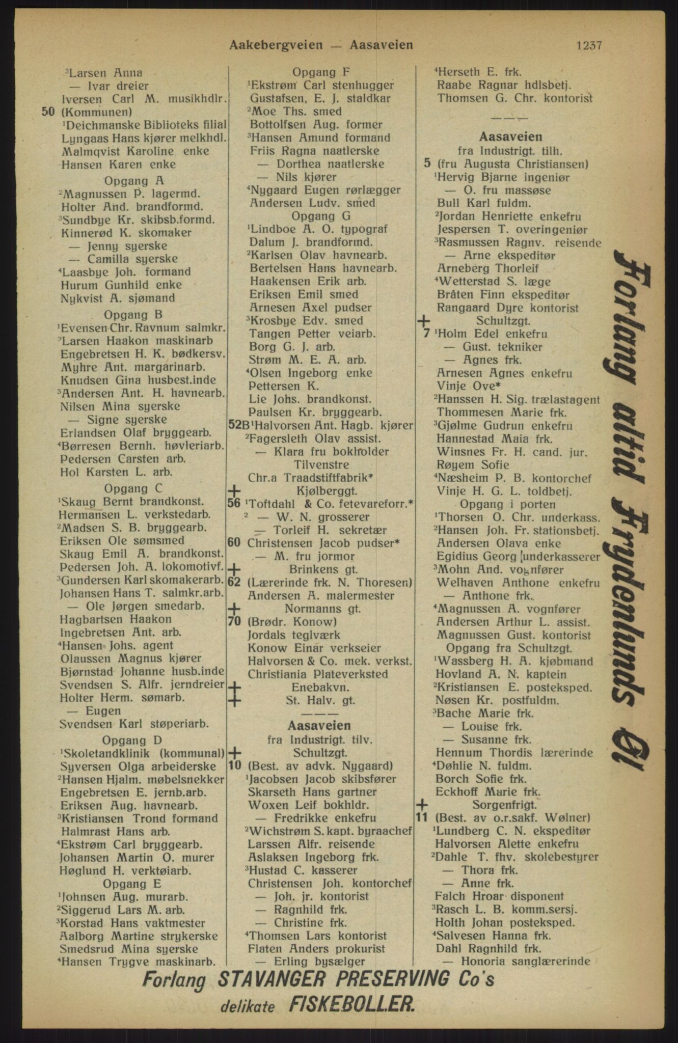 Kristiania/Oslo adressebok, PUBL/-, 1915, p. 1237