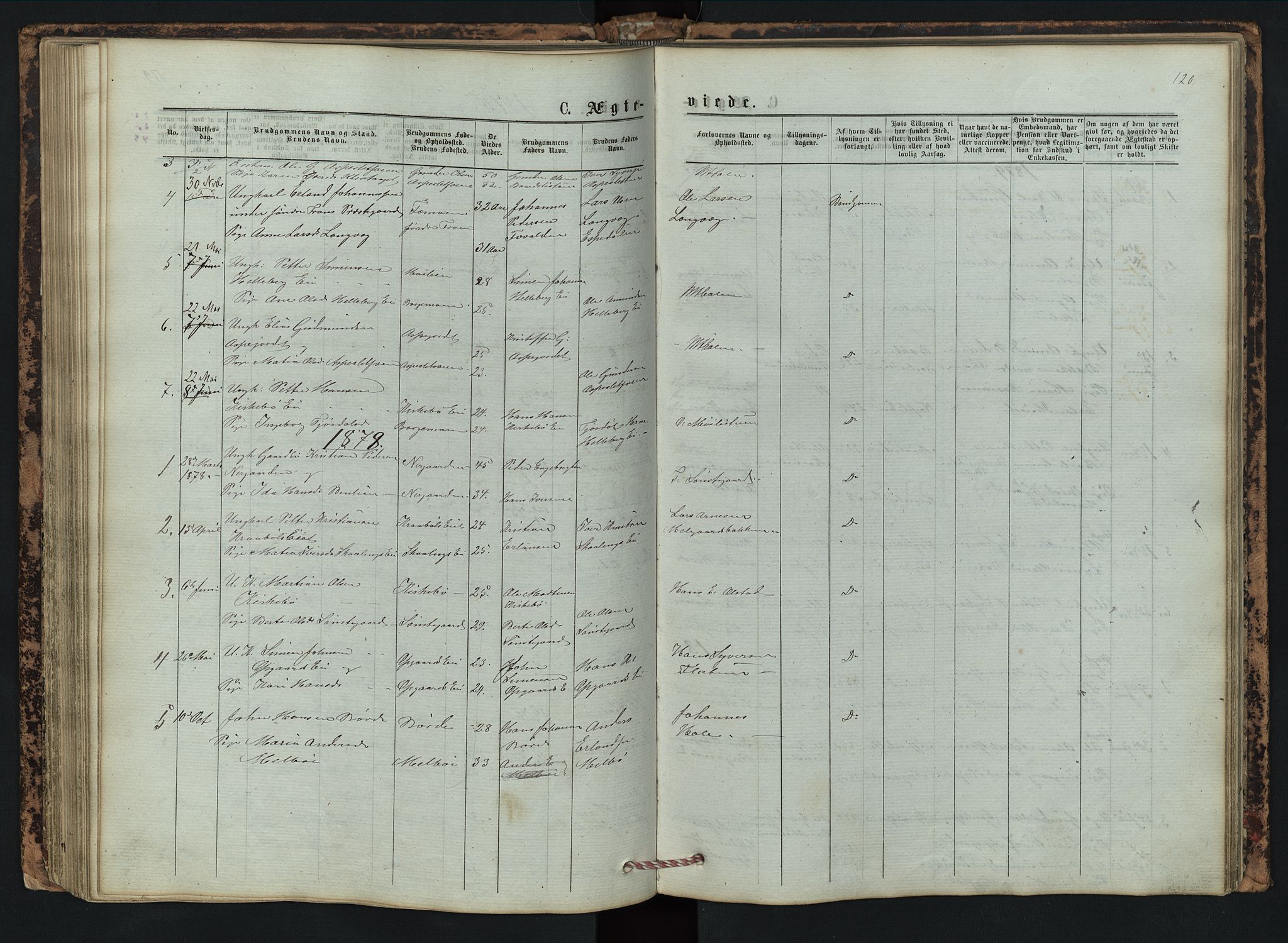 Vestre Gausdal prestekontor, AV/SAH-PREST-094/H/Ha/Hab/L0002: Parish register (copy) no. 2, 1874-1897, p. 120