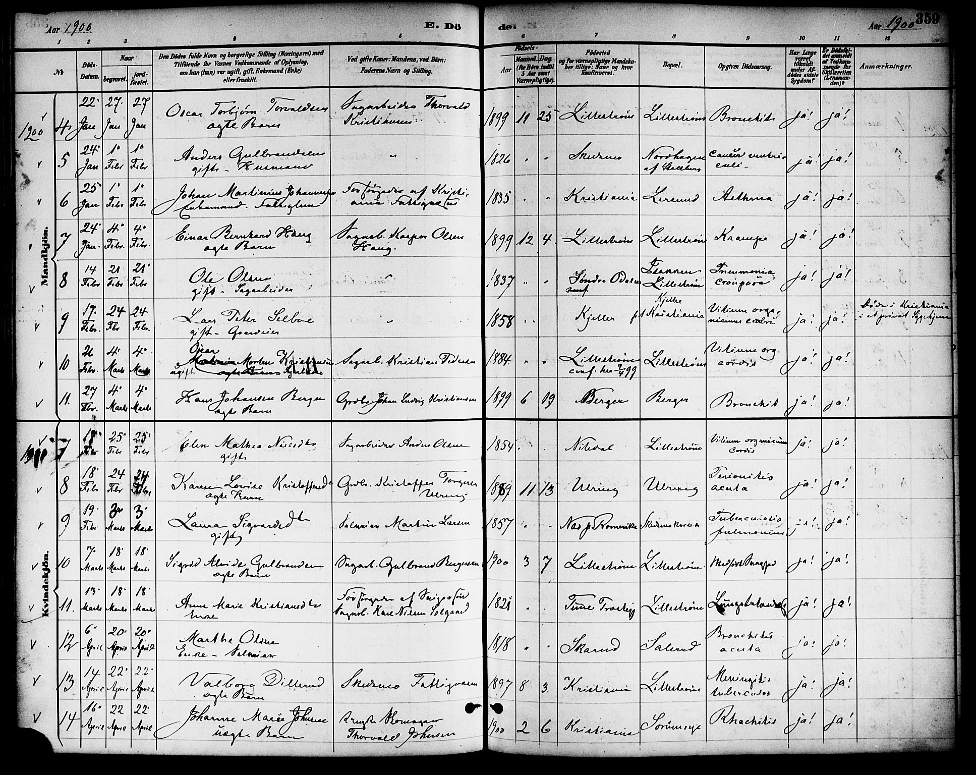 Skedsmo prestekontor Kirkebøker, SAO/A-10033a/F/Fa/L0014: Parish register (official) no. I 14, 1892-1901, p. 359