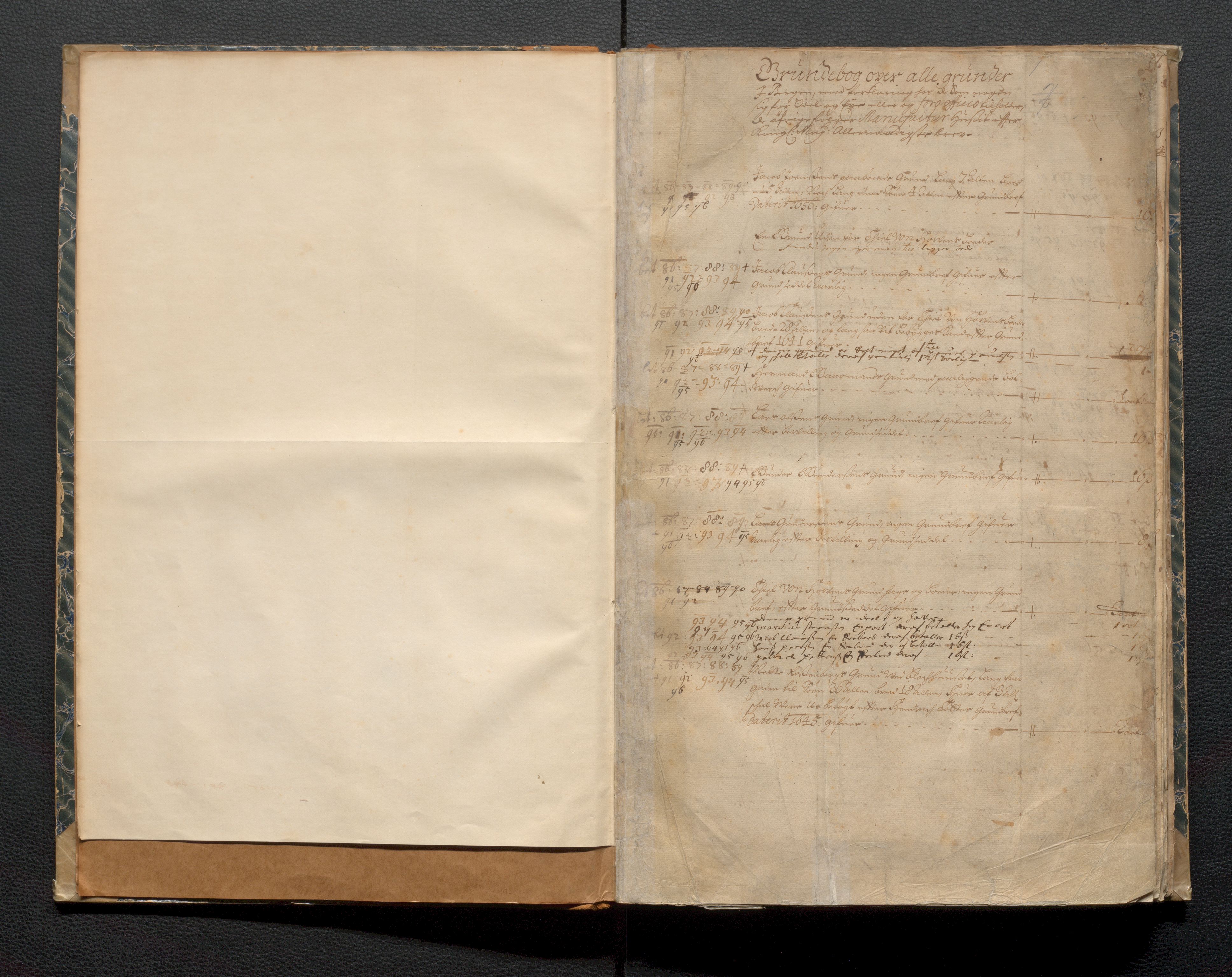 Stiftamtmannen i Bergen, AV/SAB-A-100006/F/Fg/L0004: Lnr. 2049: Grunnbok for Bergen, 1686-1696