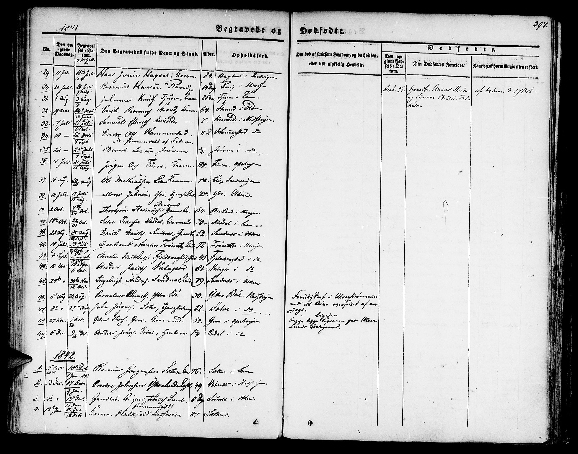 Innvik sokneprestembete, SAB/A-80501: Parish register (official) no. A 4II, 1832-1846, p. 397
