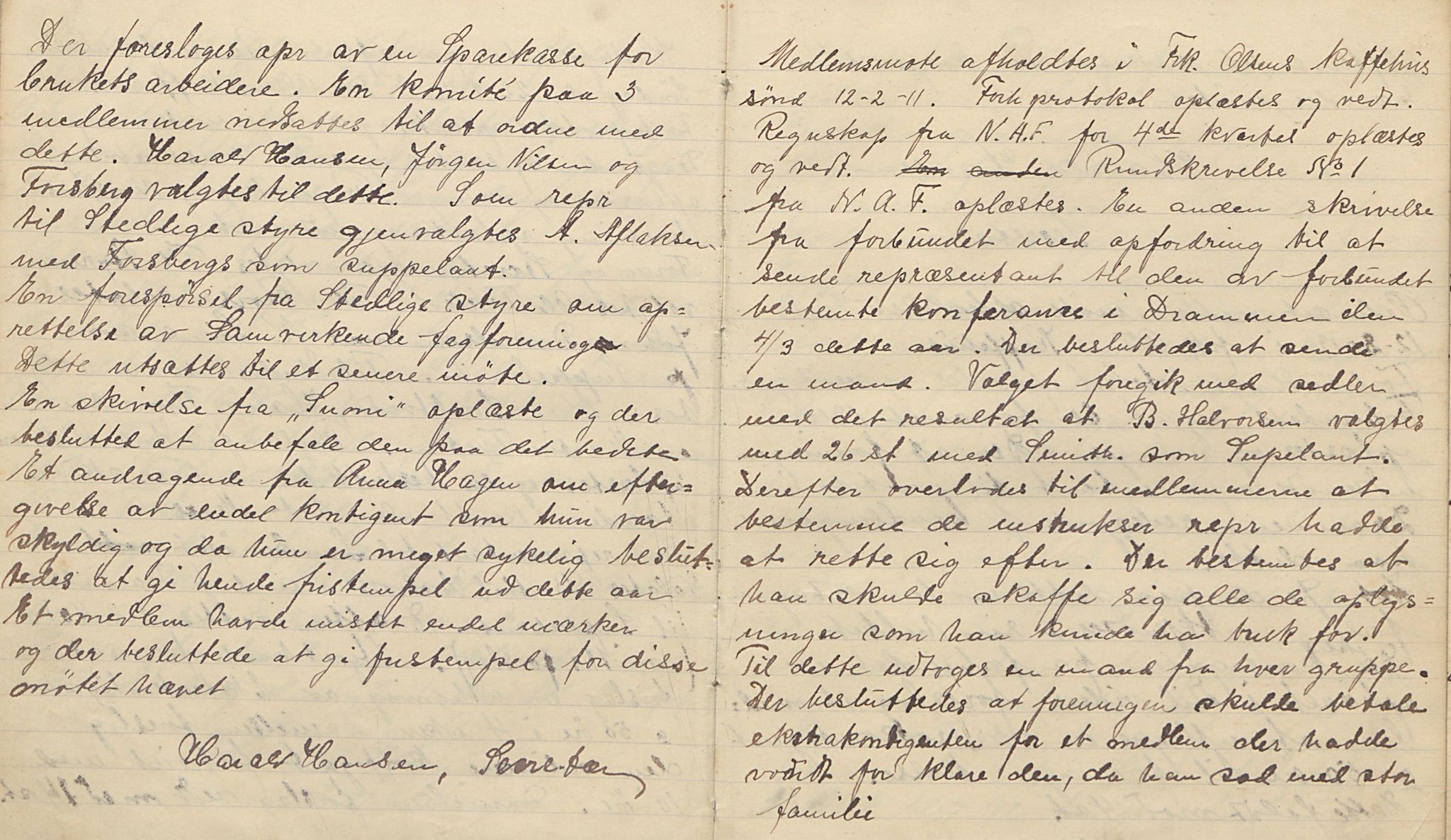 Norsk papirindustriarbeiderforbunds avdeling 10. Klosterfossens arkiv, AAT/AAT-806074/A/L0001: Møtebok, 1909-1923