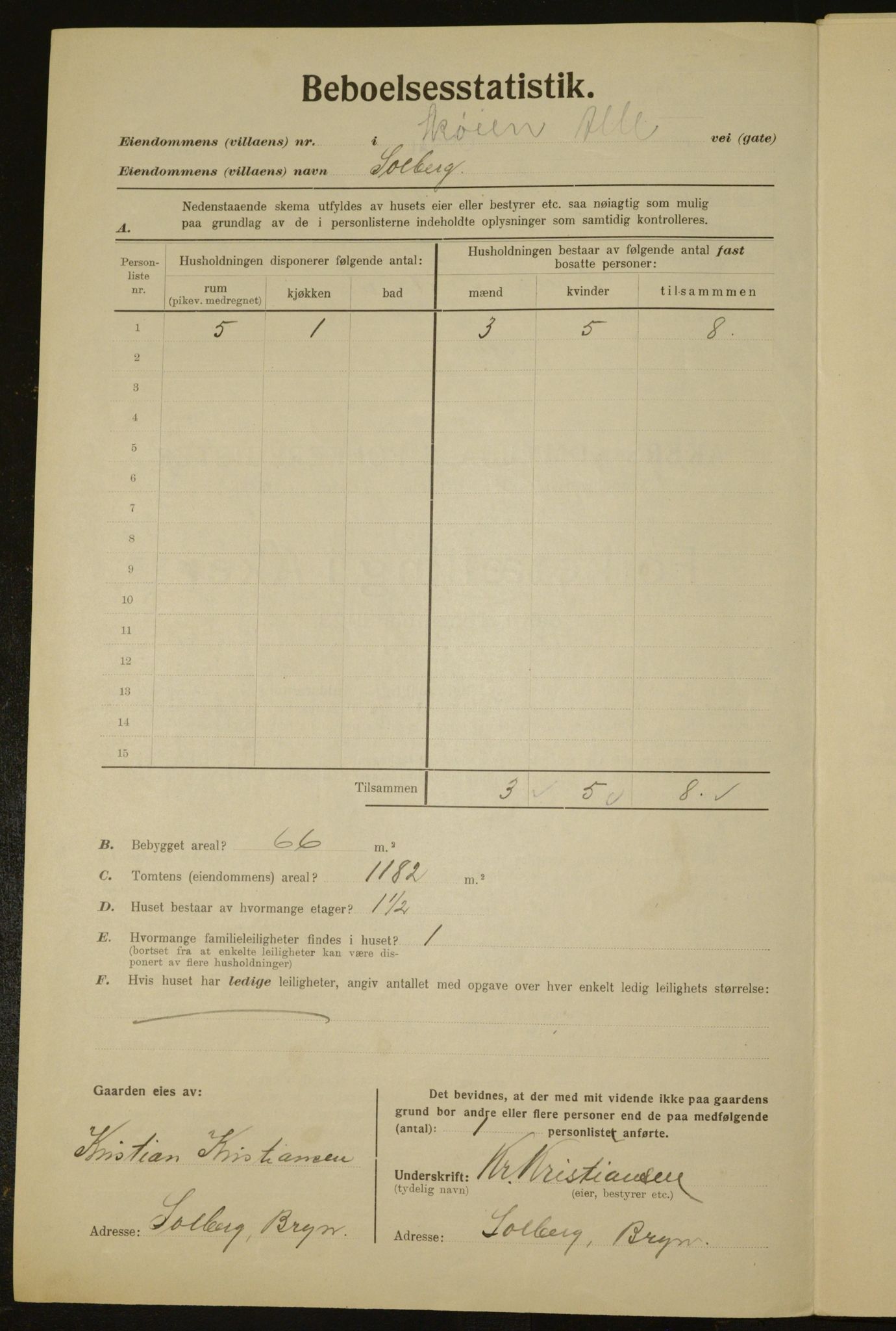 , Municipal Census 1923 for Aker, 1923, p. 30662