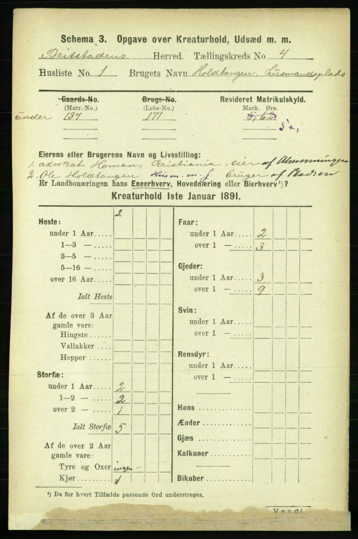 RA, 1891 census for 1727 Beitstad, 1891, p. 5795