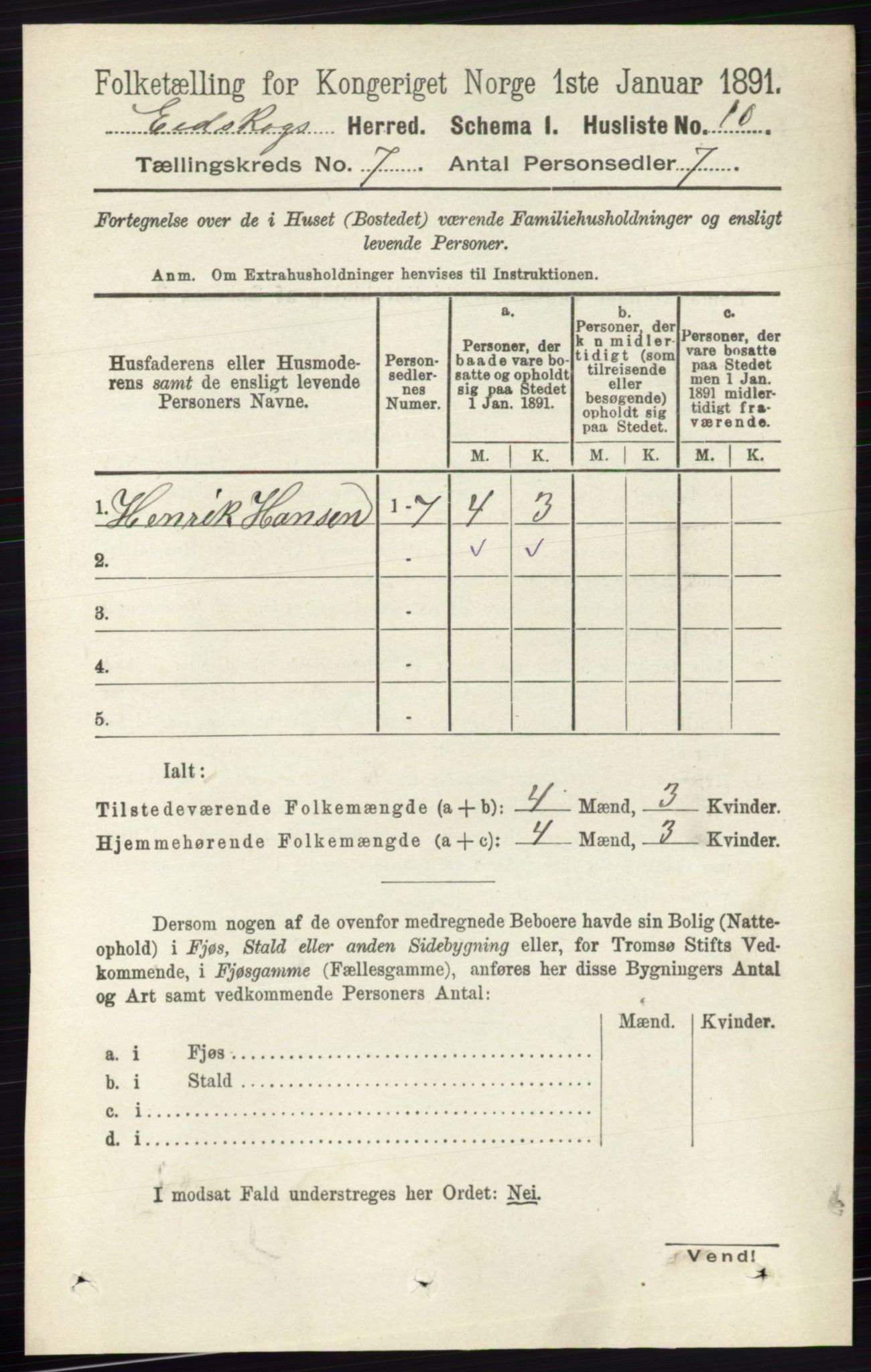 RA, 1891 census for 0420 Eidskog, 1891, p. 3560