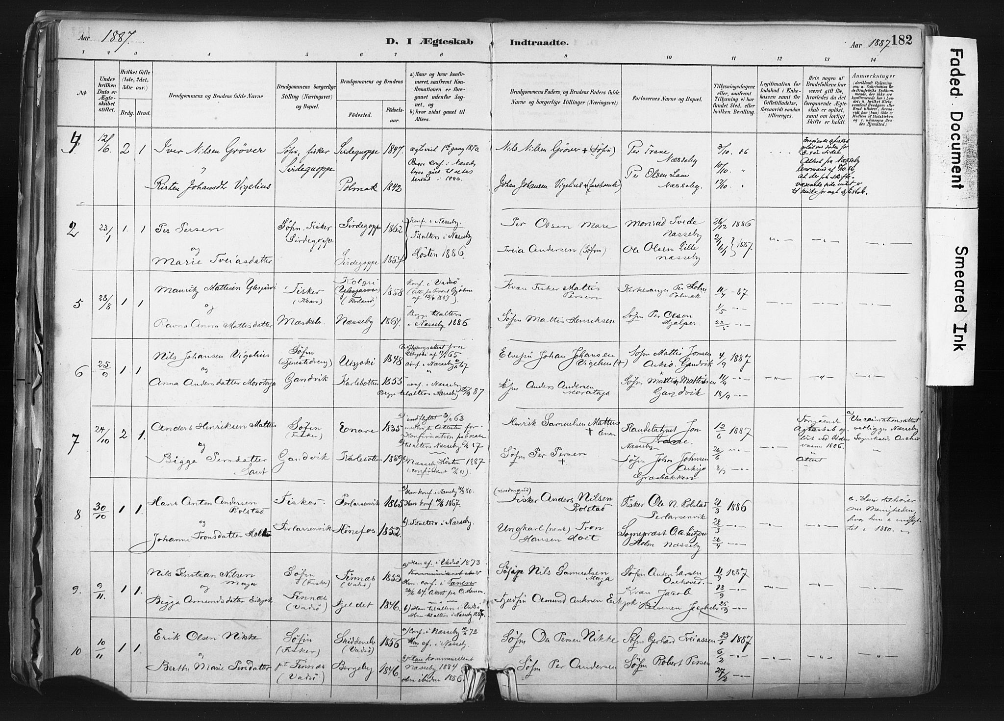 Nesseby sokneprestkontor, SATØ/S-1330/H/Ha/L0006kirke: Parish register (official) no. 6, 1885-1985, p. 182