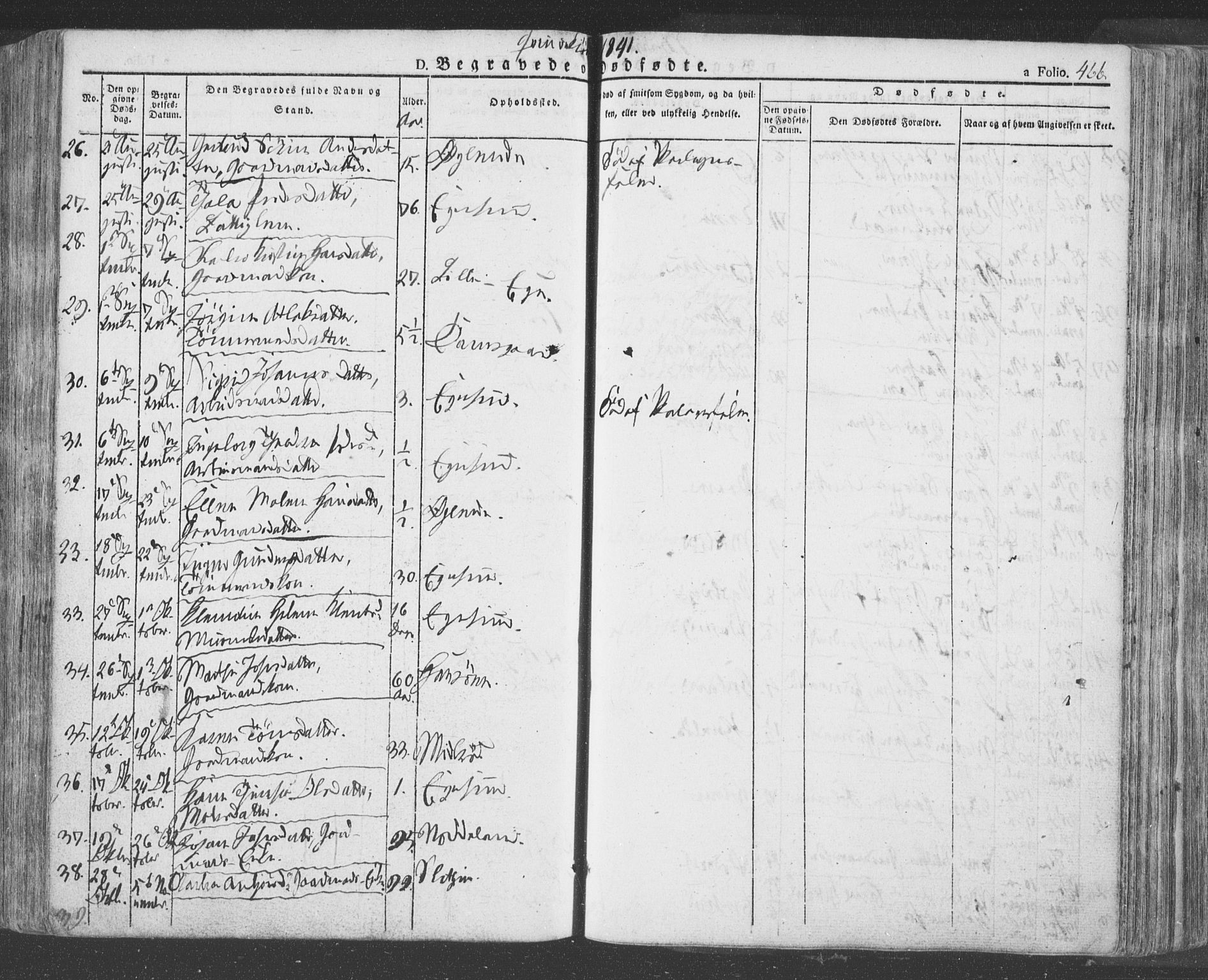 Eigersund sokneprestkontor, AV/SAST-A-101807/S08/L0009: Parish register (official) no. A 9, 1827-1850, p. 466