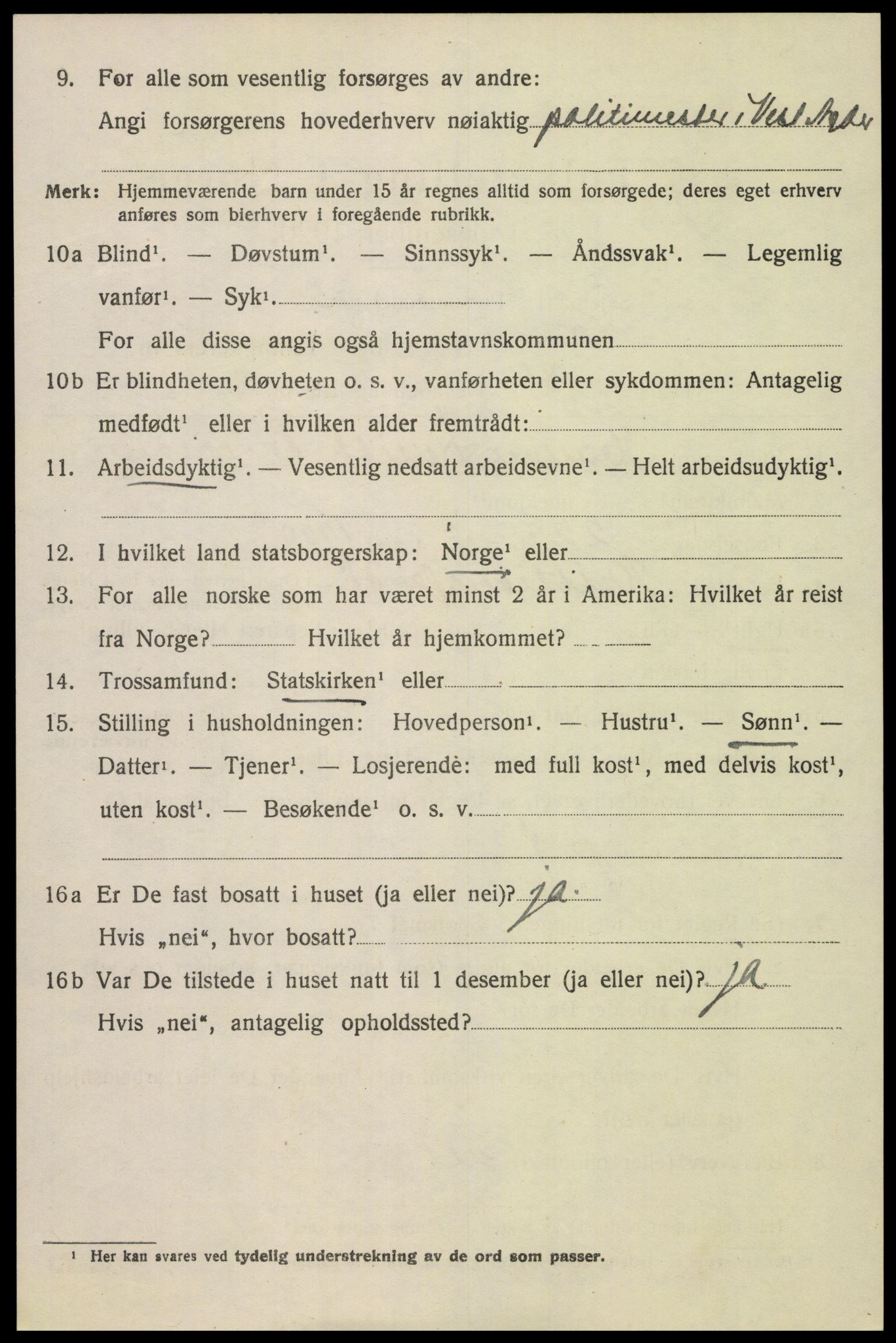 SAK, 1920 census for Mandal, 1920, p. 4136
