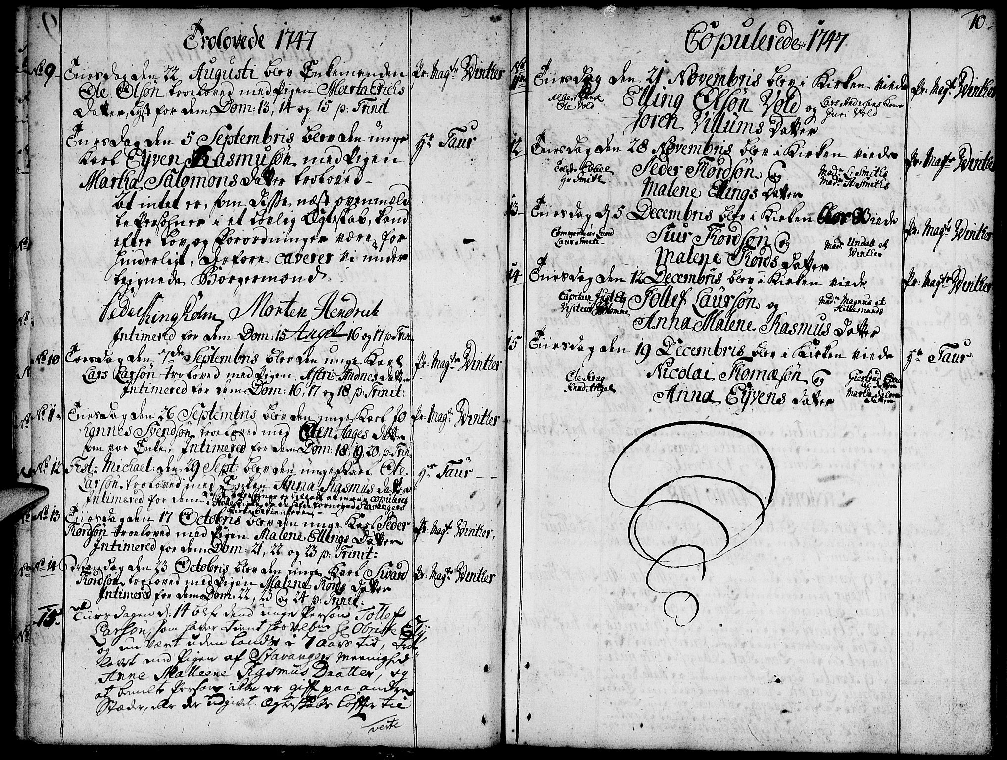 Domkirken sokneprestkontor, AV/SAST-A-101812/001/30/30BA/L0004: Parish register (official) no. A 4, 1744-1782, p. 10