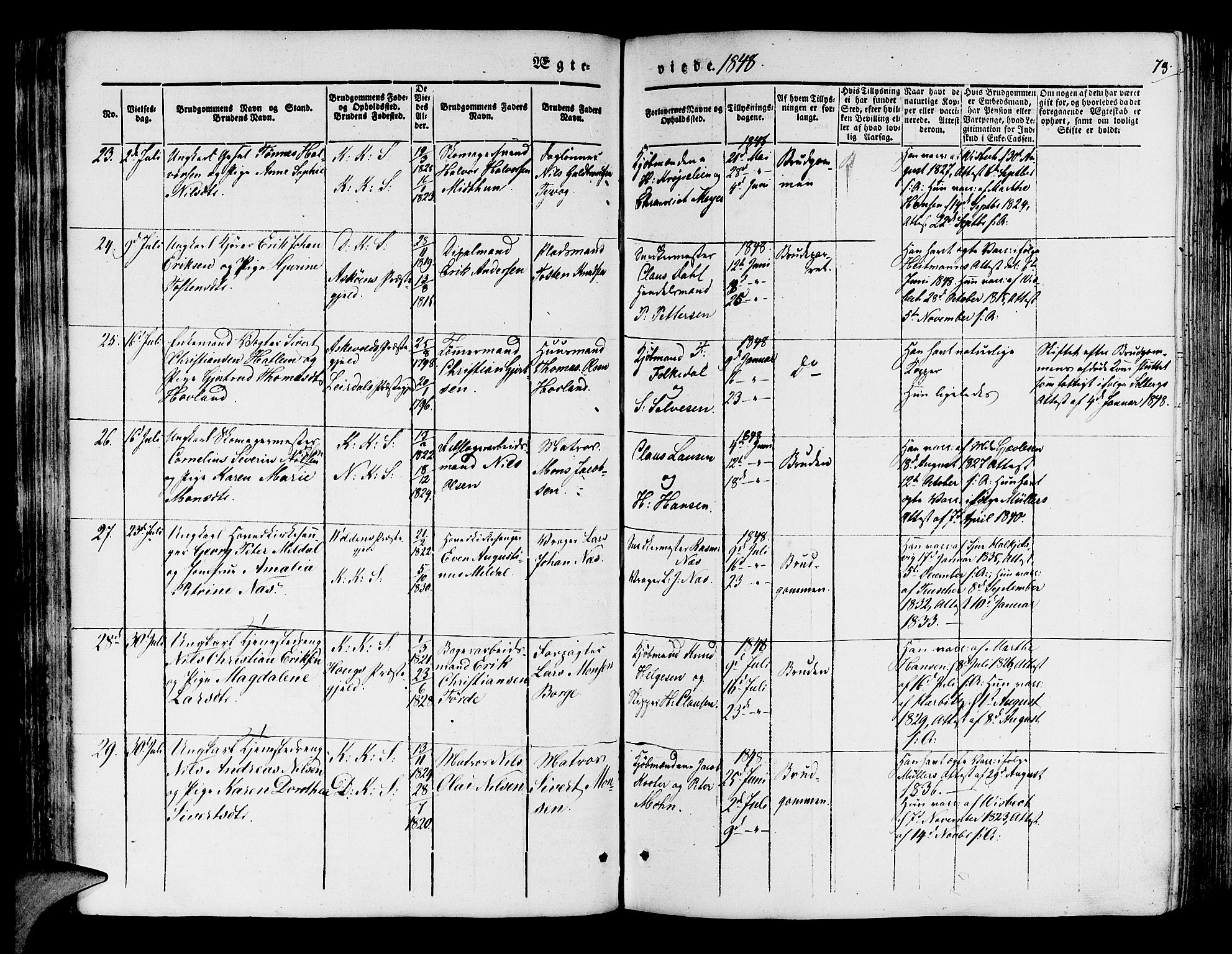 Korskirken sokneprestembete, AV/SAB-A-76101/H/Hab: Parish register (copy) no. D 1, 1840-1867, p. 78