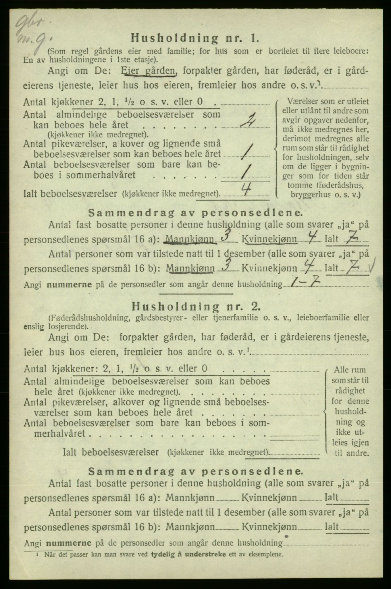 SAB, 1920 census for Skånevik, 1920, p. 1523