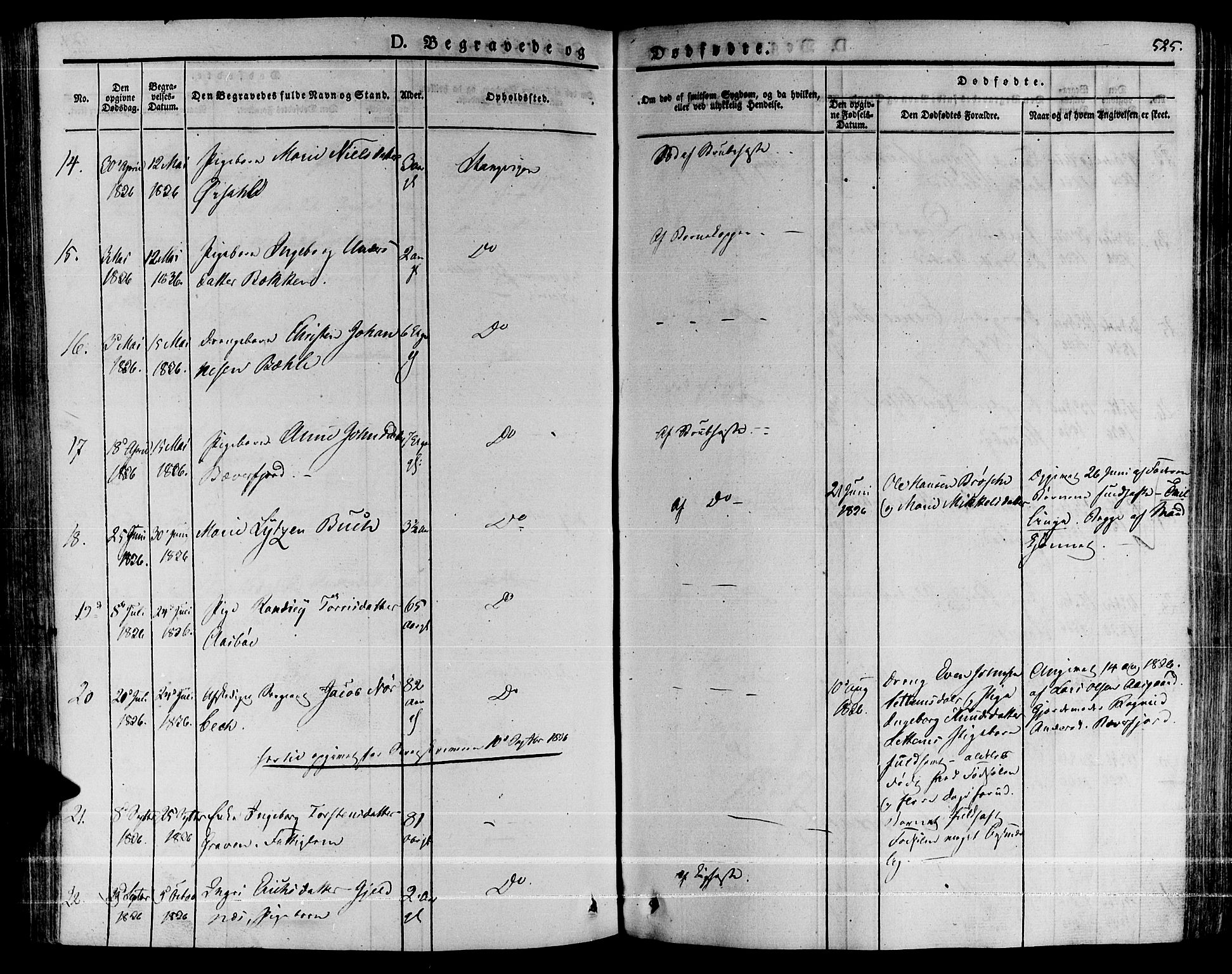 Ministerialprotokoller, klokkerbøker og fødselsregistre - Møre og Romsdal, AV/SAT-A-1454/592/L1024: Parish register (official) no. 592A03 /1, 1831-1849, p. 525