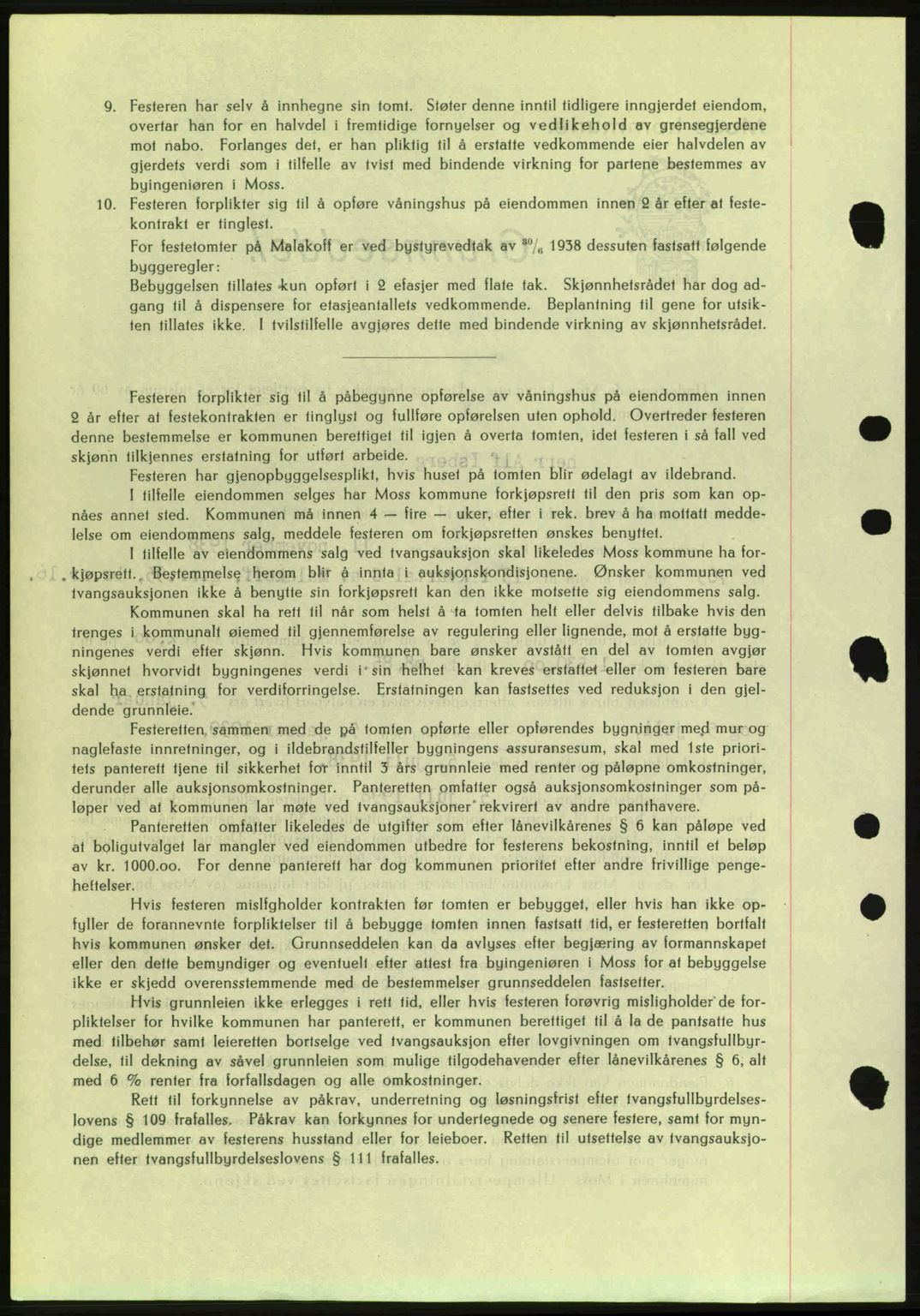 Moss sorenskriveri, SAO/A-10168: Mortgage book no. A5, 1938-1939, Diary no: : 2873/1938