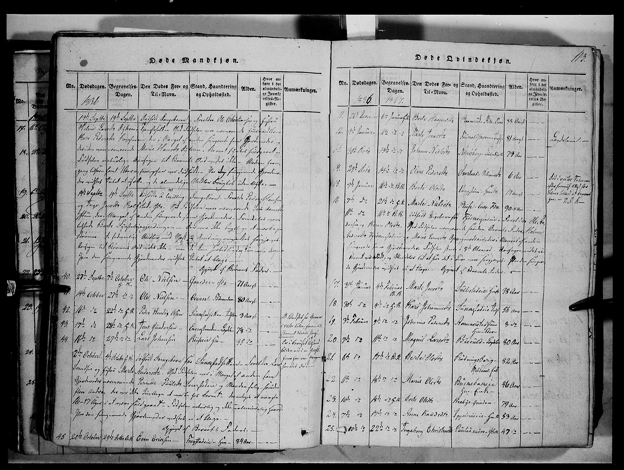 Østre Toten prestekontor, SAH/PREST-104/H/Ha/Haa/L0001: Parish register (official) no. 1, 1828-1839, p. 113