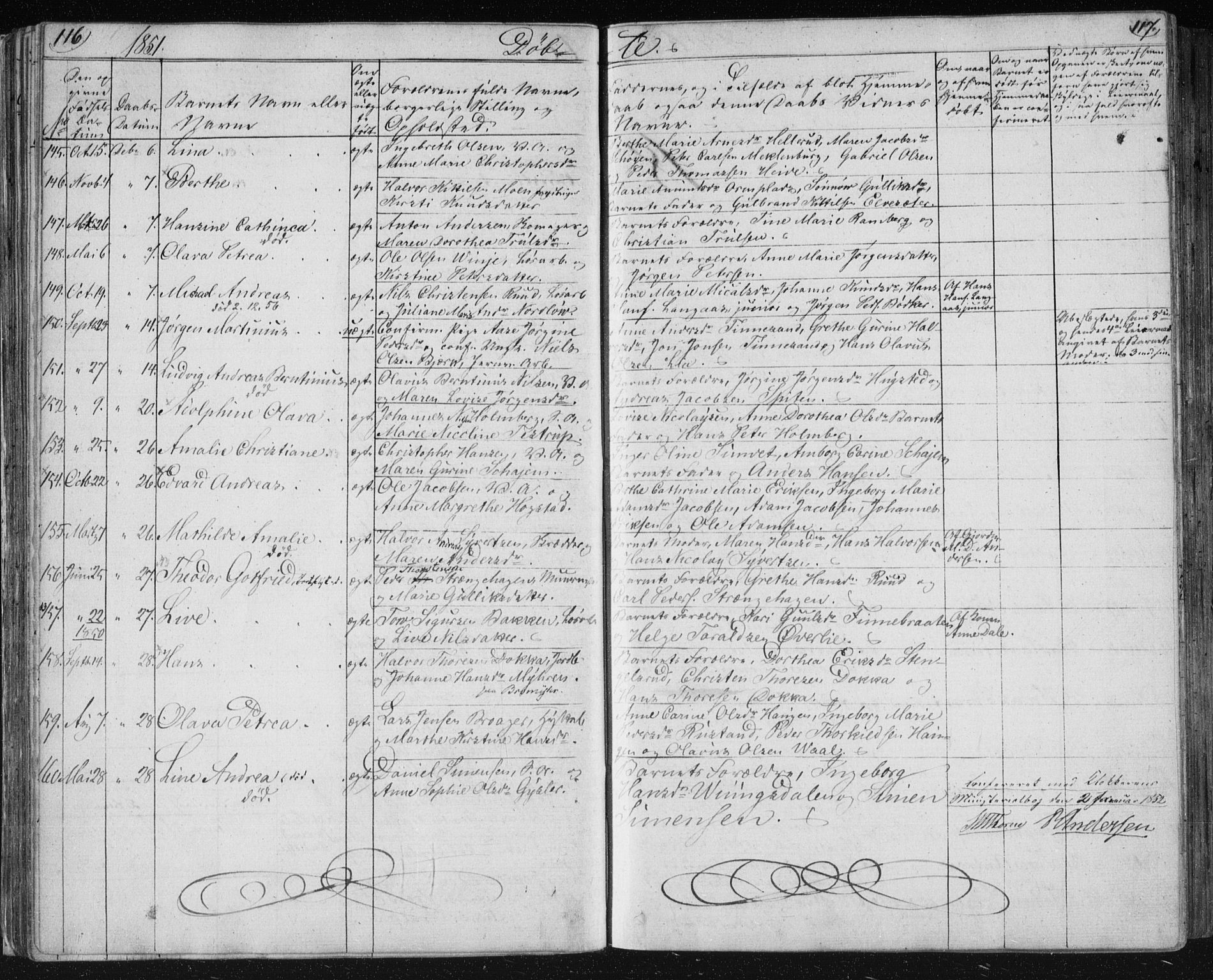 Kongsberg kirkebøker, AV/SAKO-A-22/F/Fa/L0009: Parish register (official) no. I 9, 1839-1858, p. 116-117