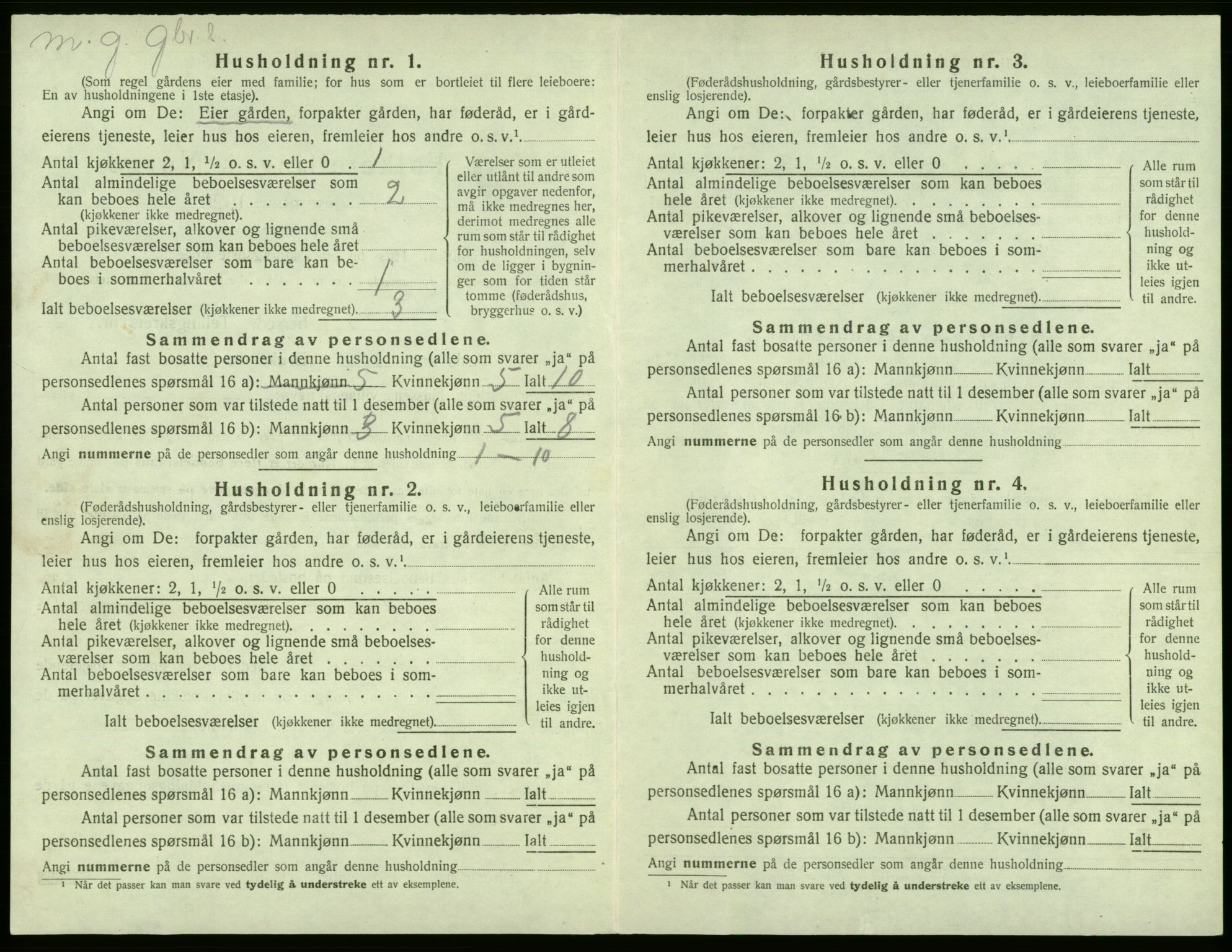 SAB, 1920 census for Sund, 1920, p. 510