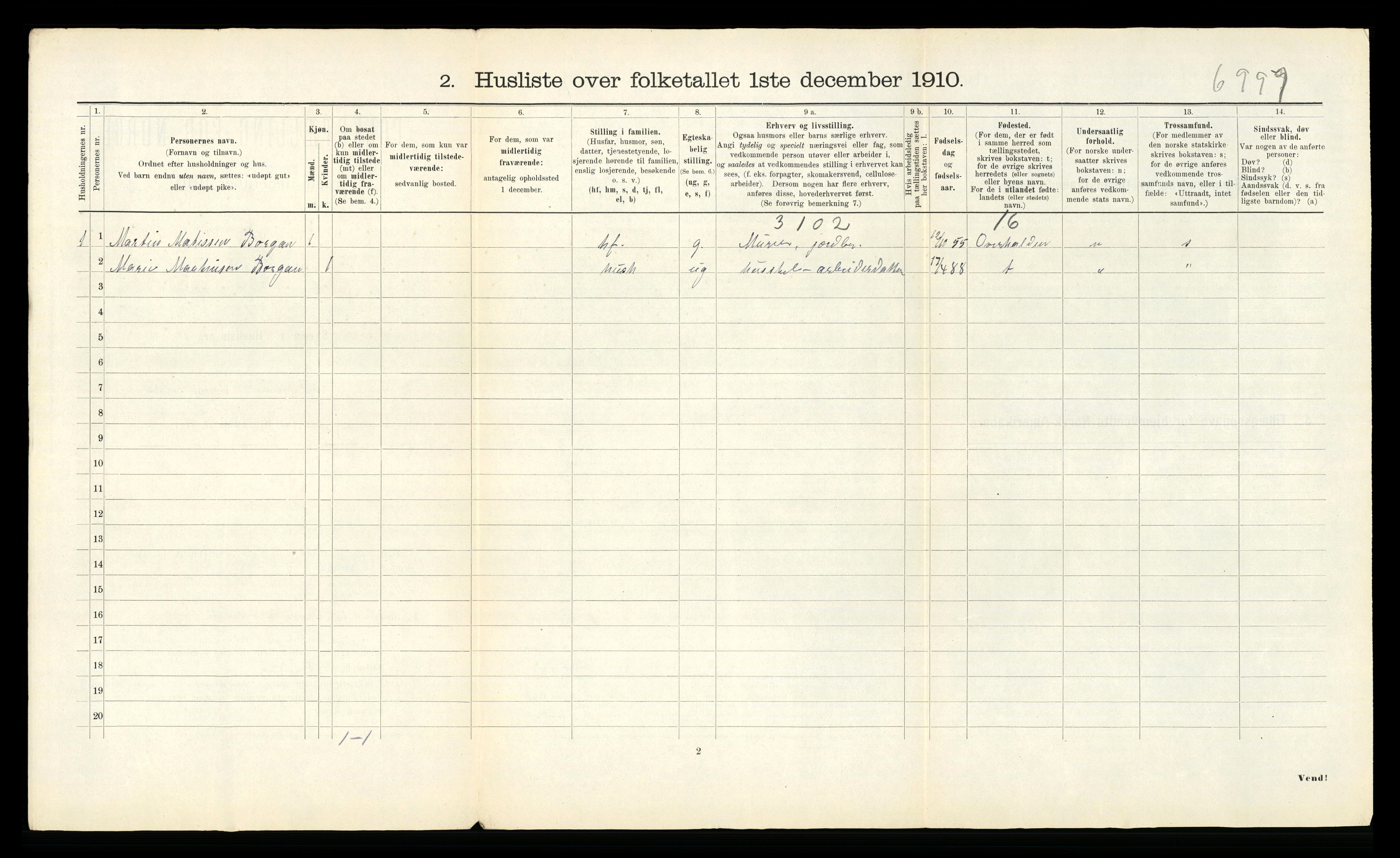 RA, 1910 census for Kvam, 1910, p. 28