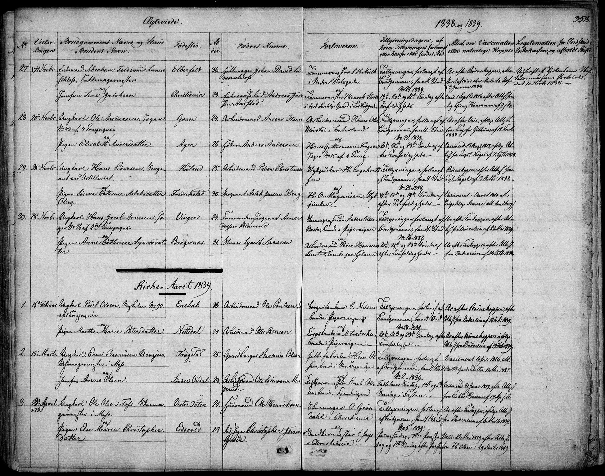 Garnisonsmenigheten Kirkebøker, SAO/A-10846/F/Fa/L0006: Parish register (official) no. 6, 1828-1841, p. 358