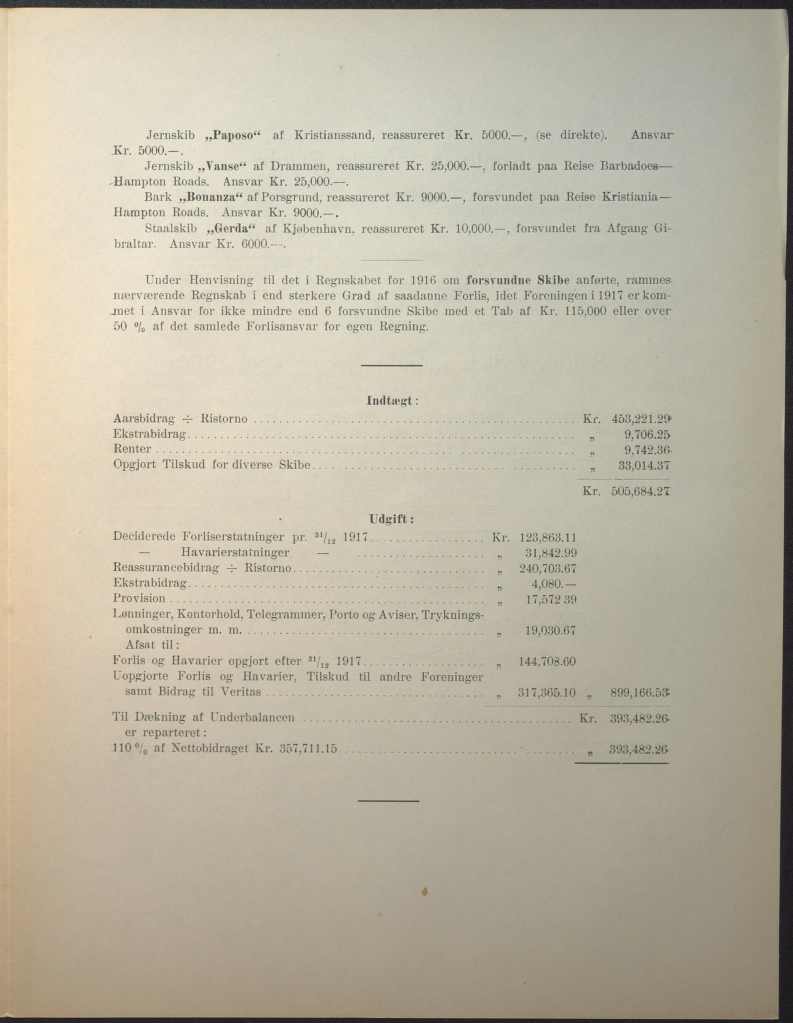 Agders Gjensidige Assuranceforening, AAKS/PA-1718/05/L0004: Regnskap, seilavdeling, pakkesak. Og regnskap jernavdeling, 1911-1924