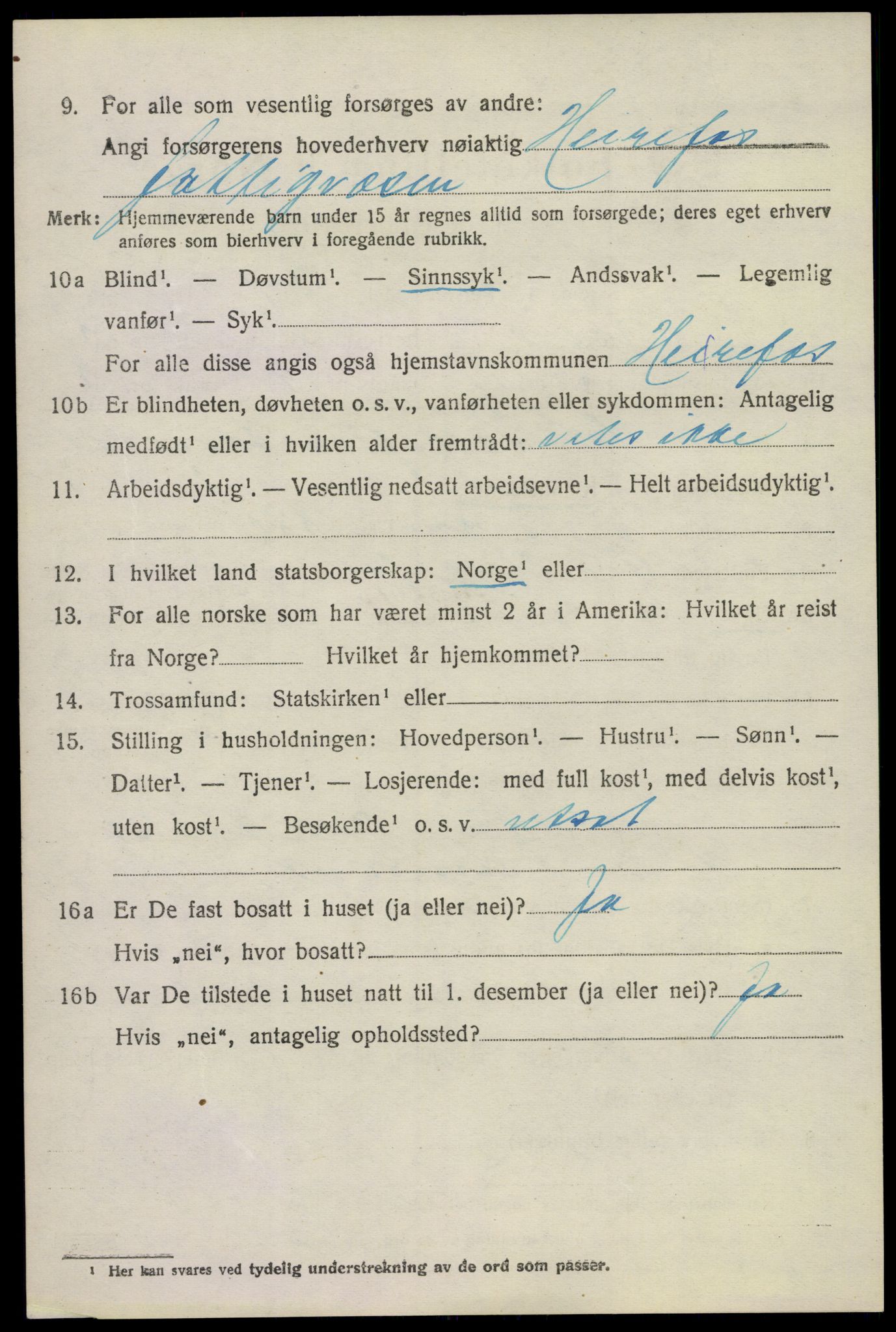 SAKO, 1920 census for Lier, 1920, p. 26083