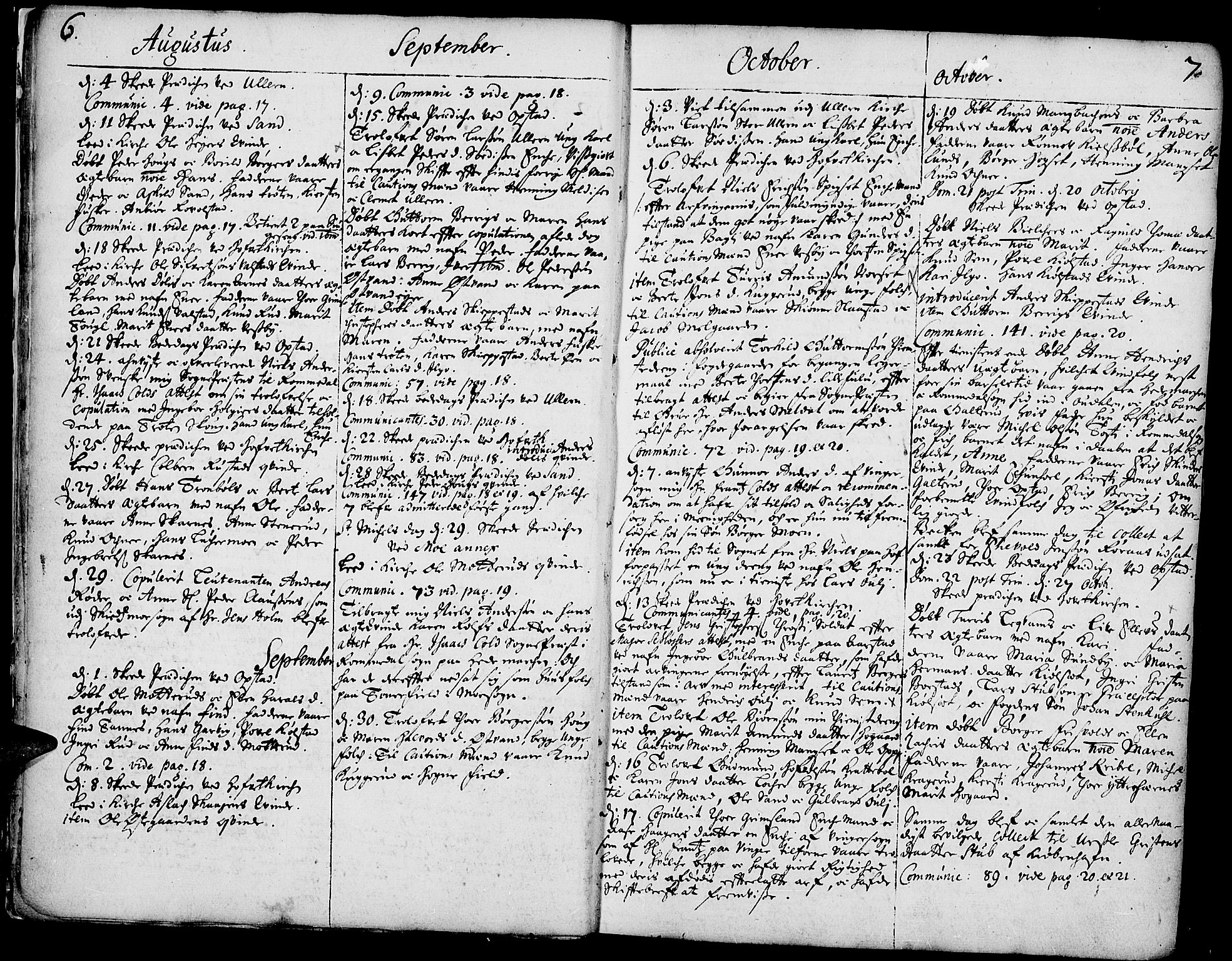 Strøm-Odalen prestekontor, AV/SAH-PREST-028/H/Ha/Haa/L0001: Parish register (official) no. 1, 1689-1715, p. 6-7