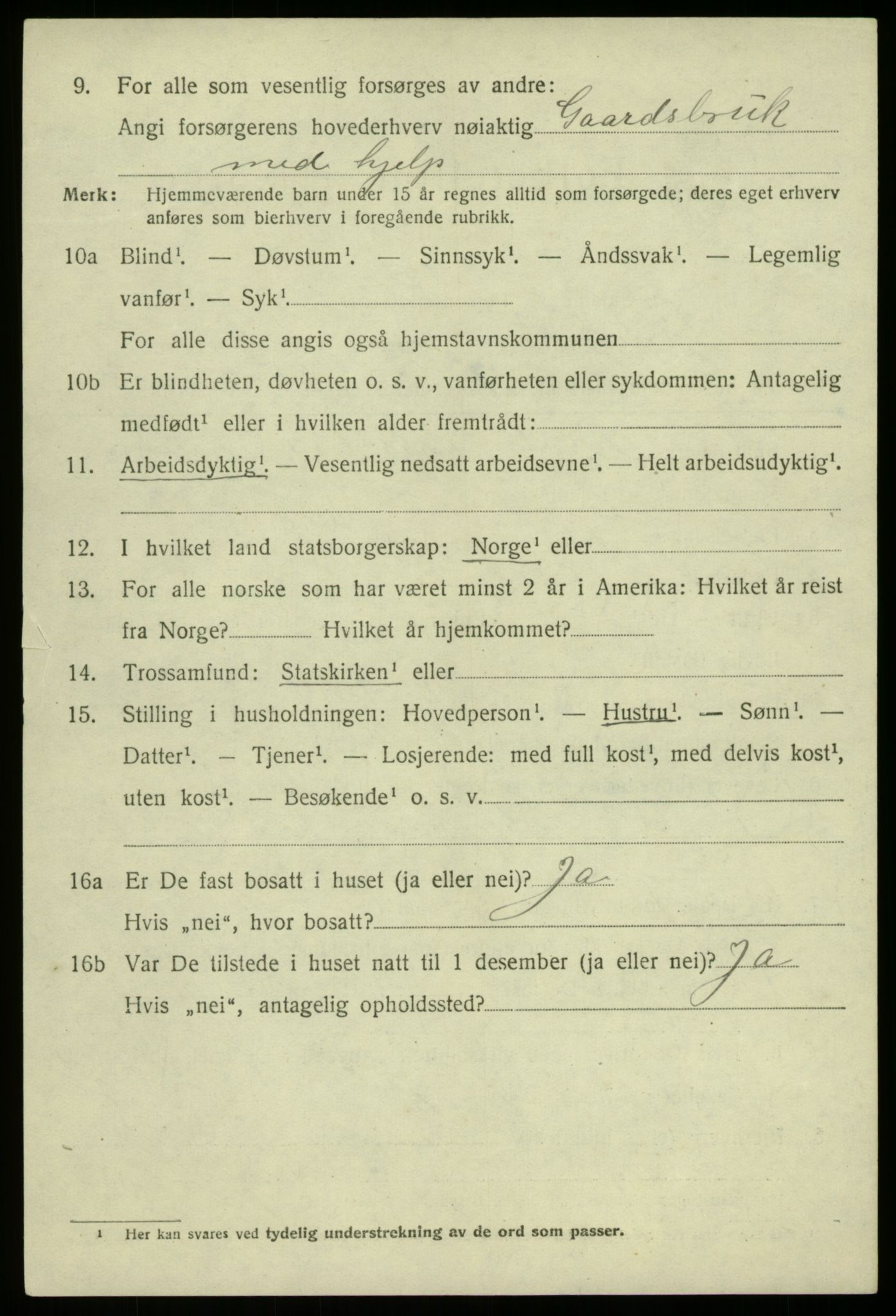 SAB, 1920 census for Bruvik, 1920, p. 7879