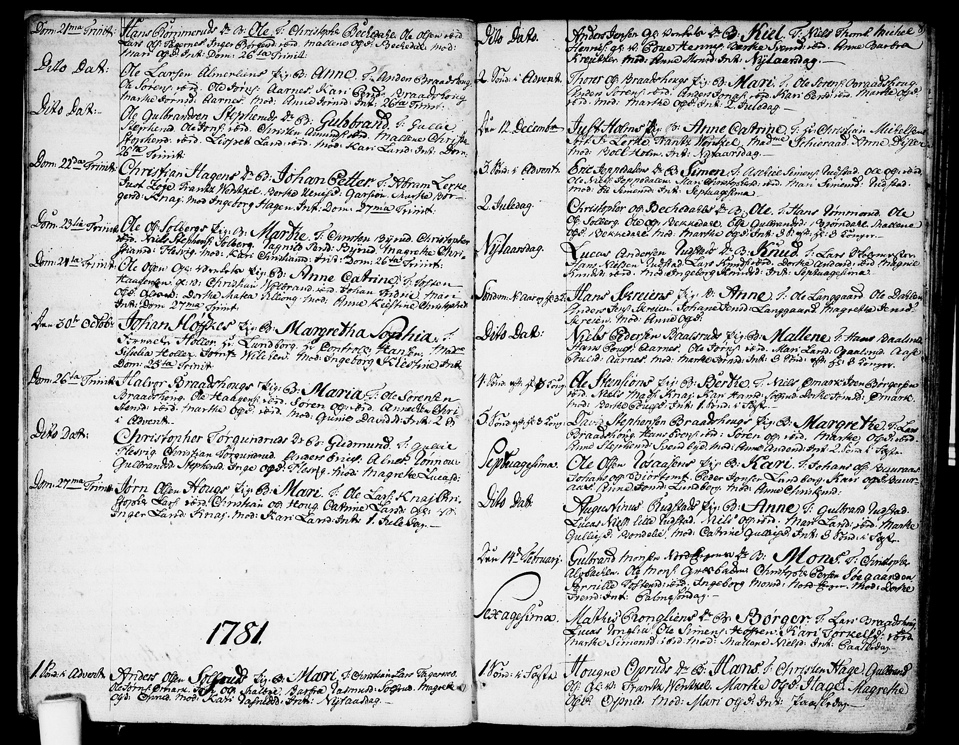 Hurdal prestekontor Kirkebøker, AV/SAO-A-10889/F/Fa/L0001: Parish register (official) no. I 1, 1777-1812, p. 8