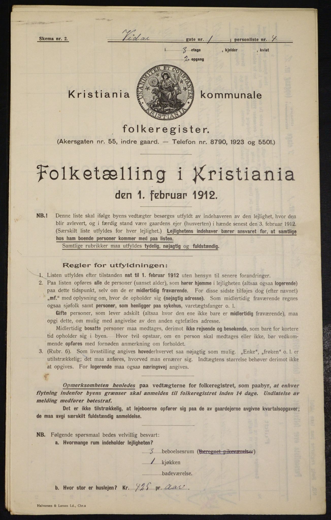 OBA, Municipal Census 1912 for Kristiania, 1912, p. 123544
