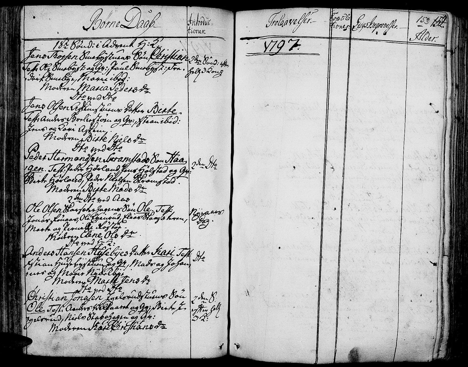 Toten prestekontor, AV/SAH-PREST-102/H/Ha/Haa/L0007: Parish register (official) no. 7, 1794-1809, p. 153