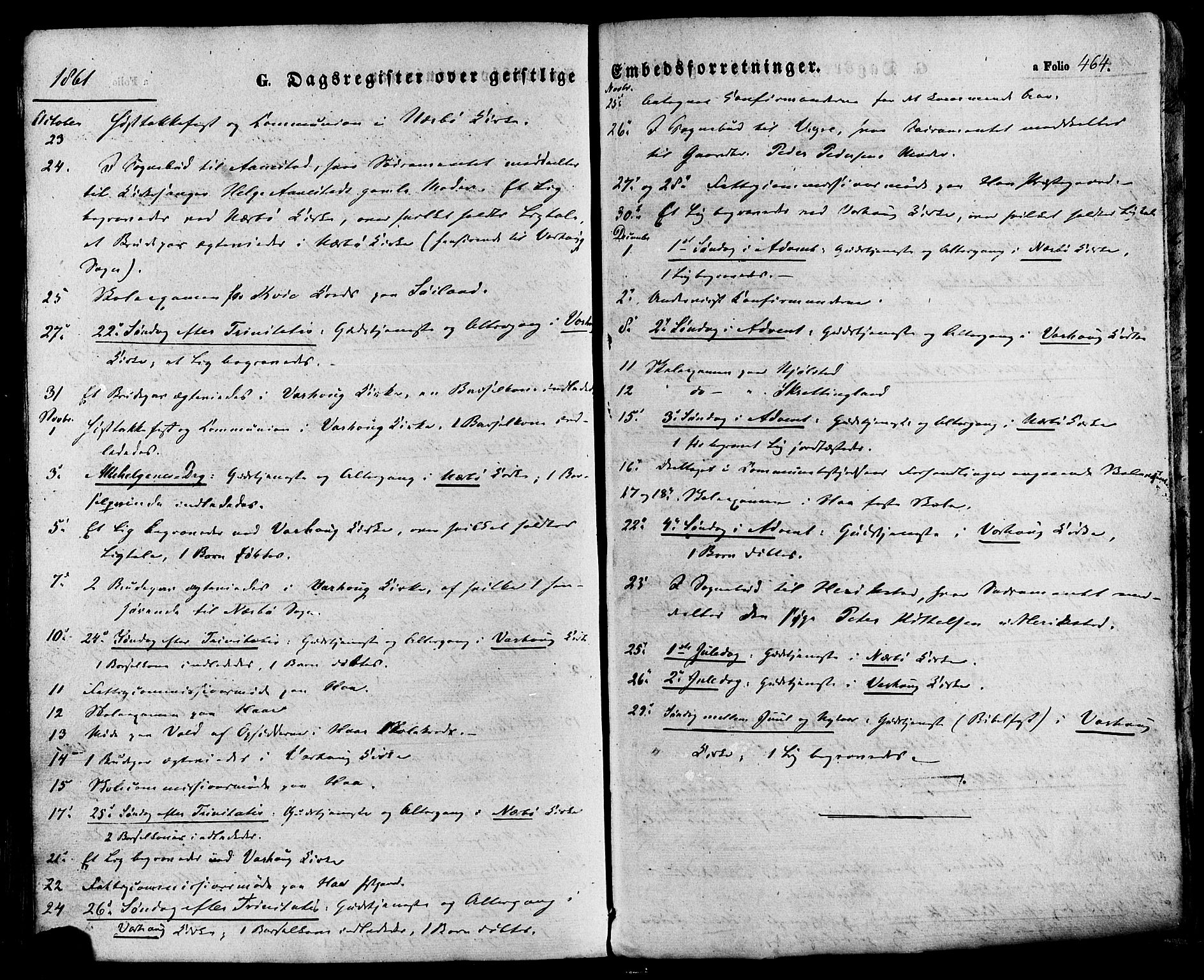 Hå sokneprestkontor, AV/SAST-A-101801/001/30BA/L0008: Parish register (official) no. A 7, 1853-1878, p. 464
