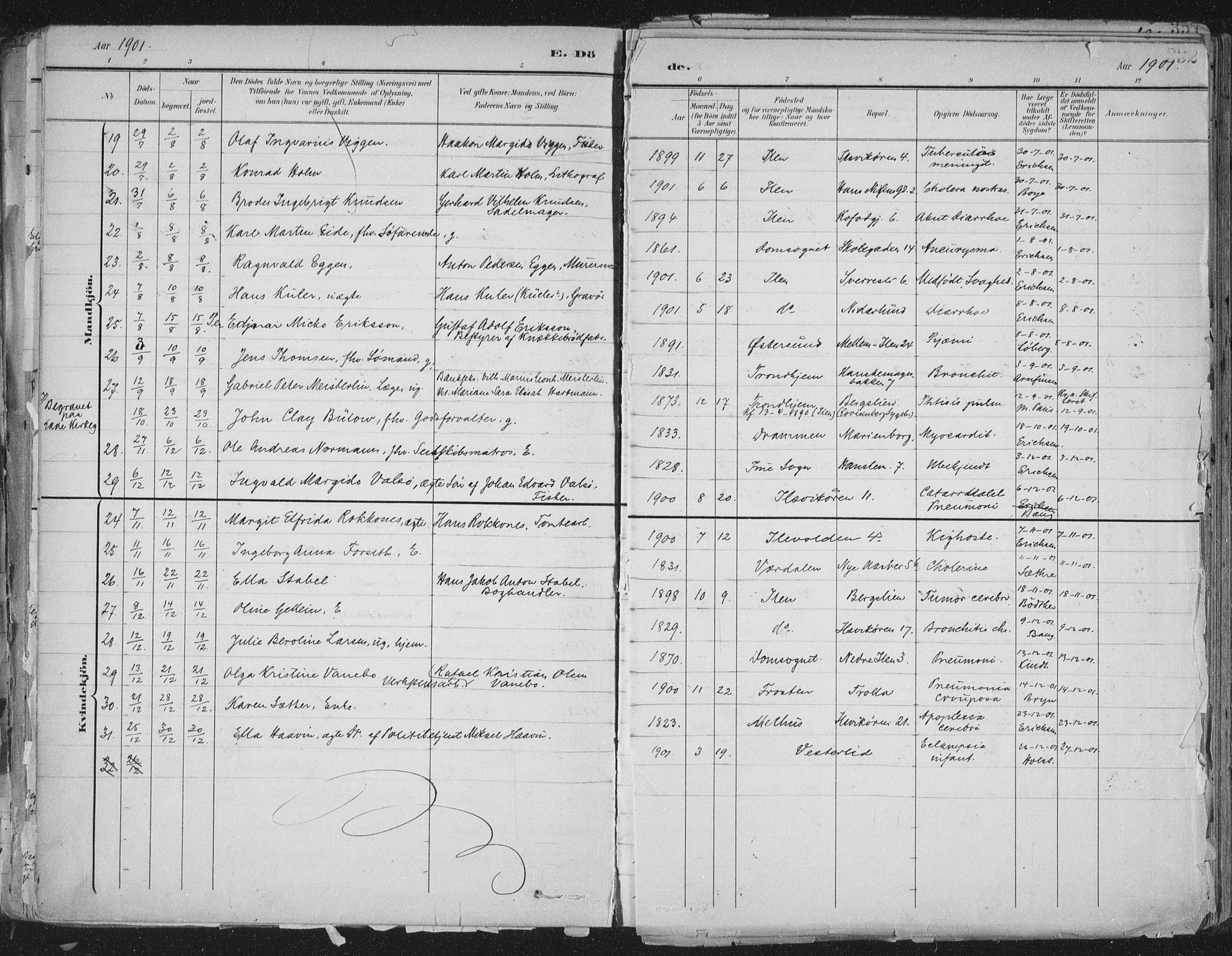 Ministerialprotokoller, klokkerbøker og fødselsregistre - Sør-Trøndelag, SAT/A-1456/603/L0167: Parish register (official) no. 603A06, 1896-1932, p. 332