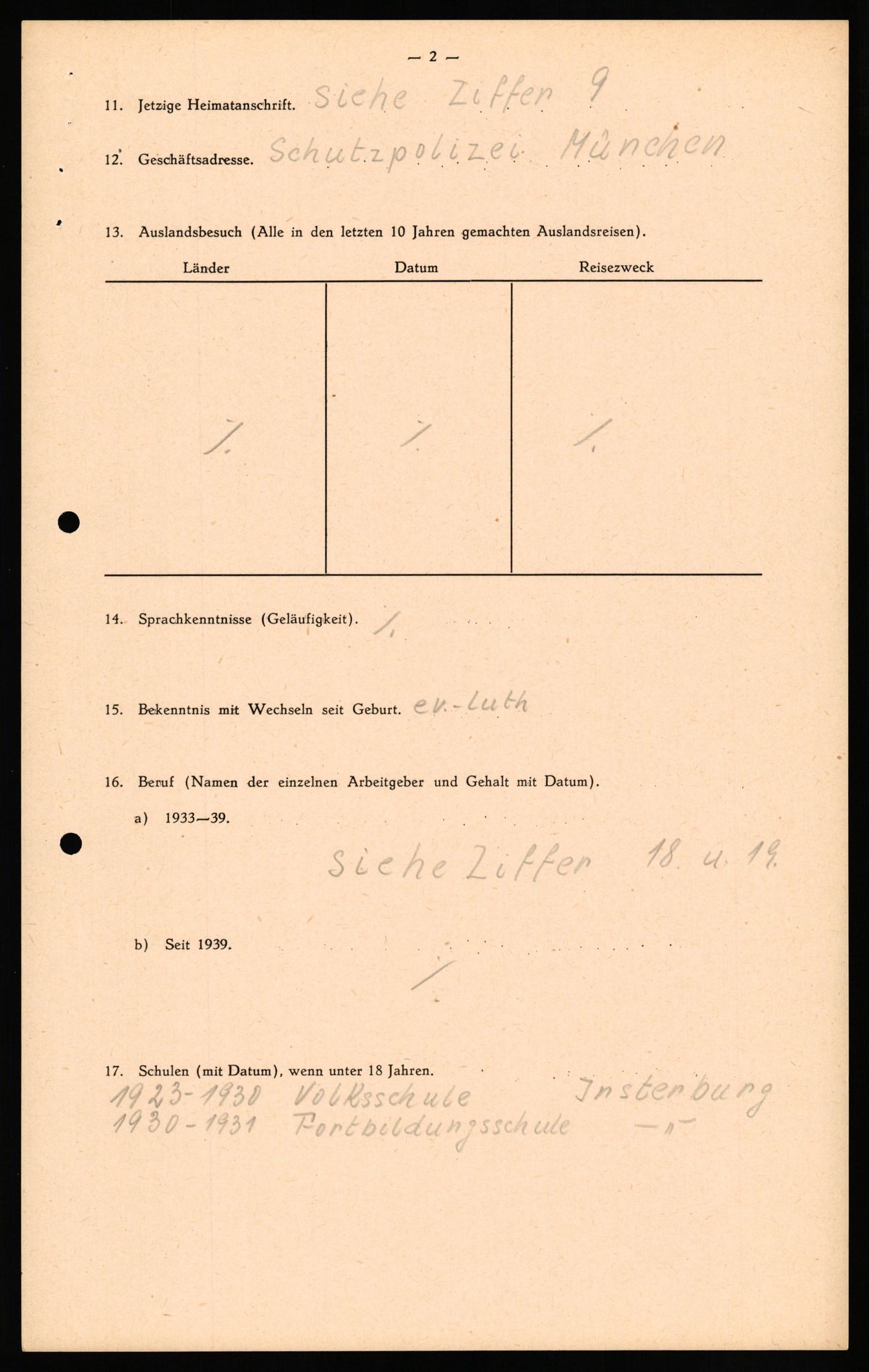 Forsvaret, Forsvarets overkommando II, AV/RA-RAFA-3915/D/Db/L0026: CI Questionaires. Tyske okkupasjonsstyrker i Norge. Tyskere., 1945-1946, p. 146