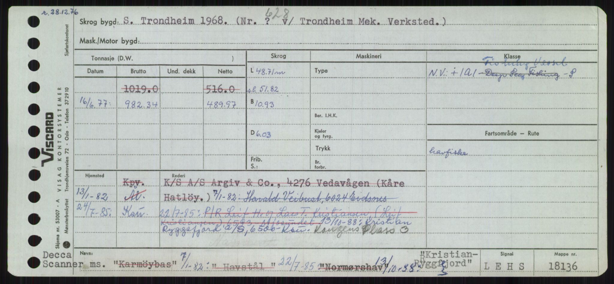 Sjøfartsdirektoratet med forløpere, Skipsmålingen, RA/S-1627/H/Ha/L0003/0002: Fartøy, Hilm-Mar / Fartøy, Kom-Mar, p. 63