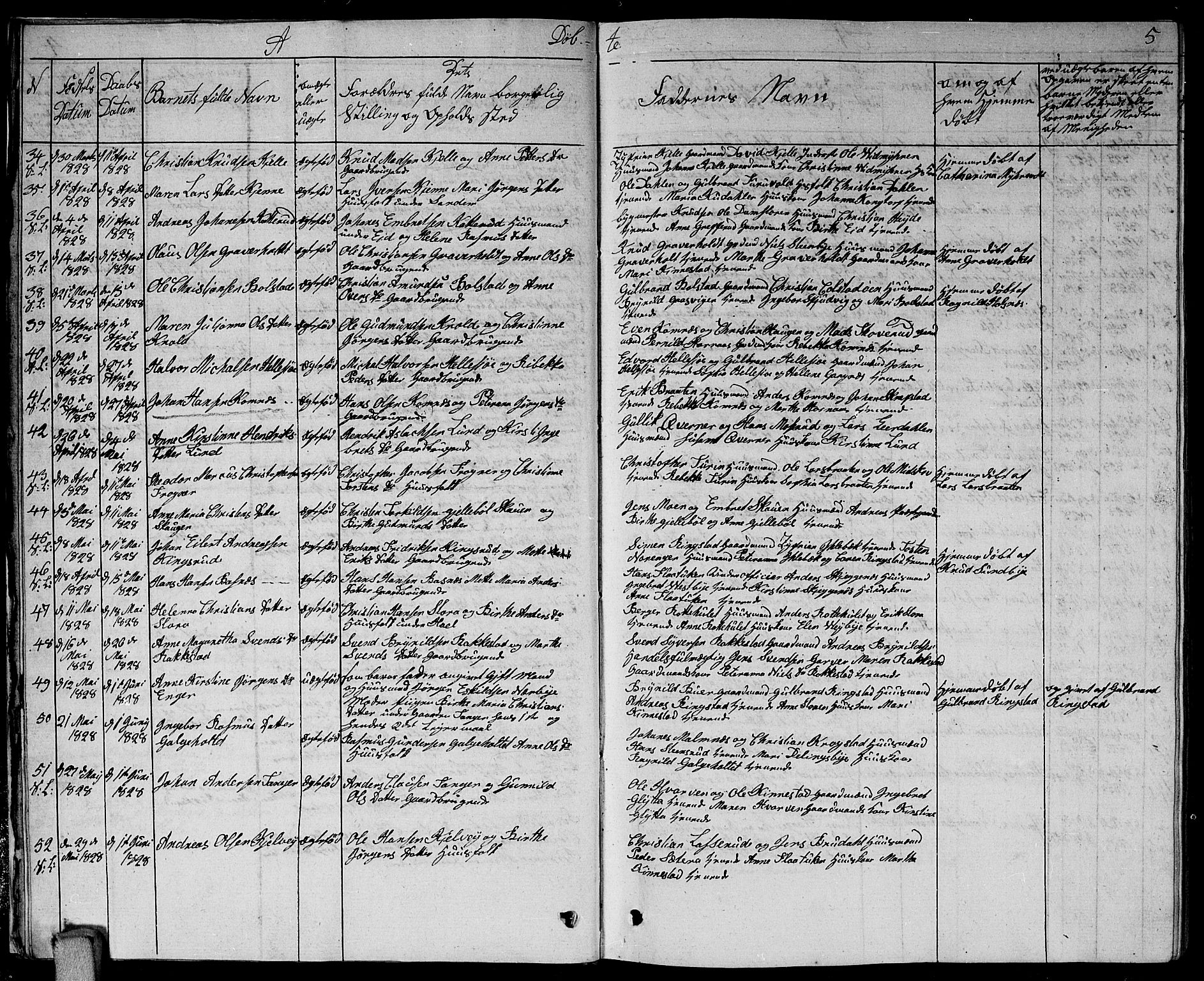 Høland prestekontor Kirkebøker, AV/SAO-A-10346a/G/Ga/L0002: Parish register (copy) no. I 2, 1827-1845, p. 5