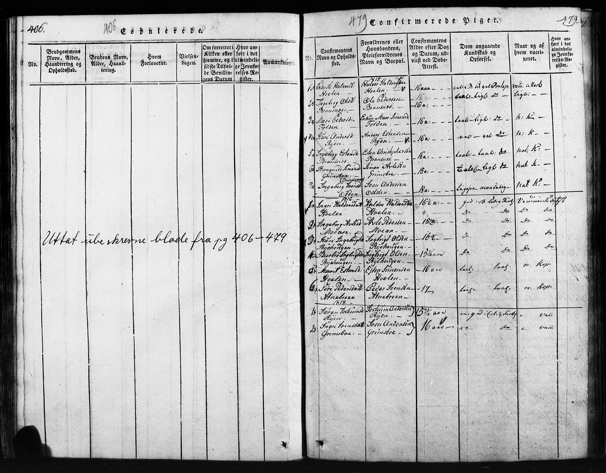 Tynset prestekontor, SAH/PREST-058/H/Ha/Hab/L0003: Parish register (copy) no. 3, 1814-1862, p. 478-479