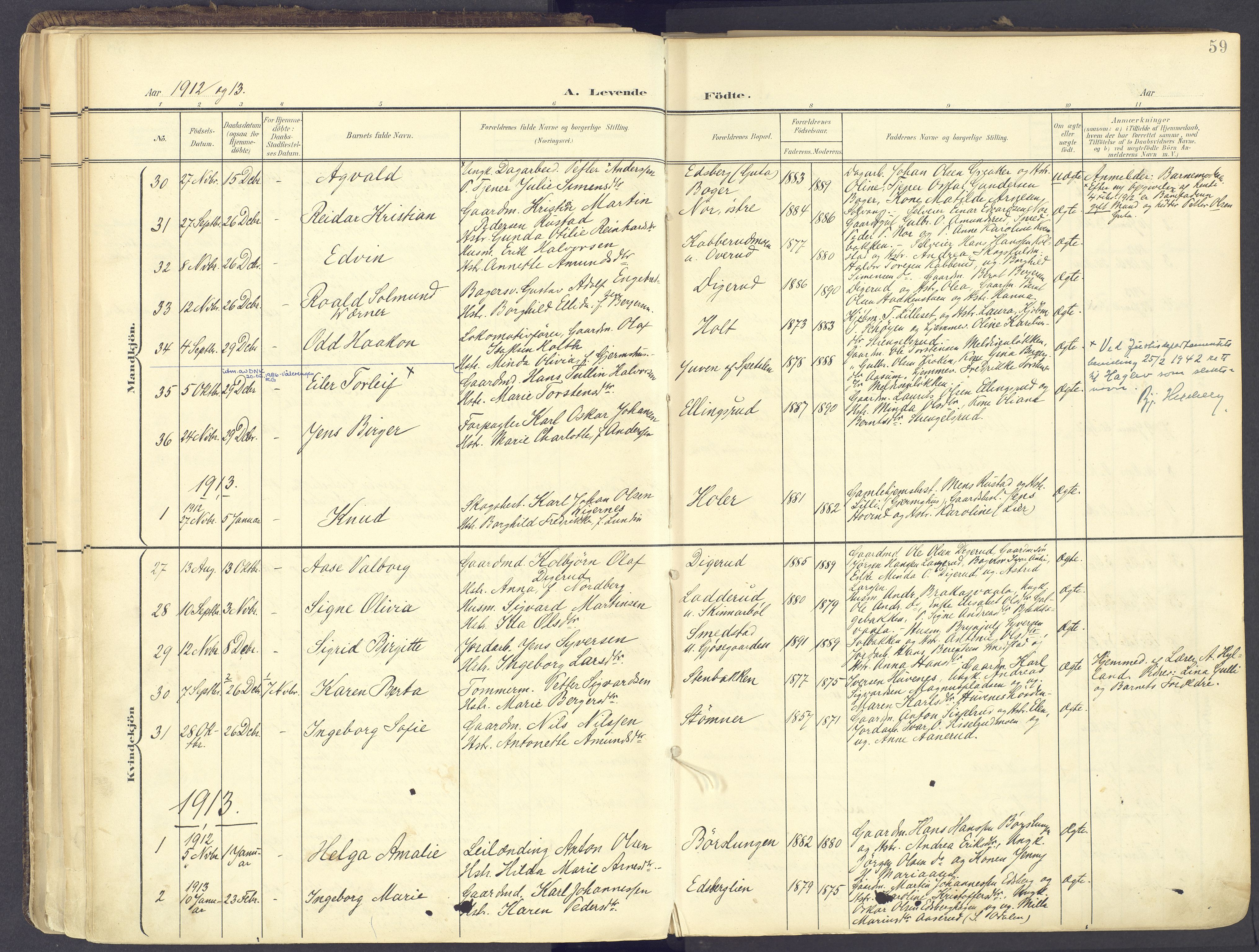 Vinger prestekontor, AV/SAH-PREST-024/H/Ha/Haa/L0017: Parish register (official) no. 17, 1901-1927, p. 59