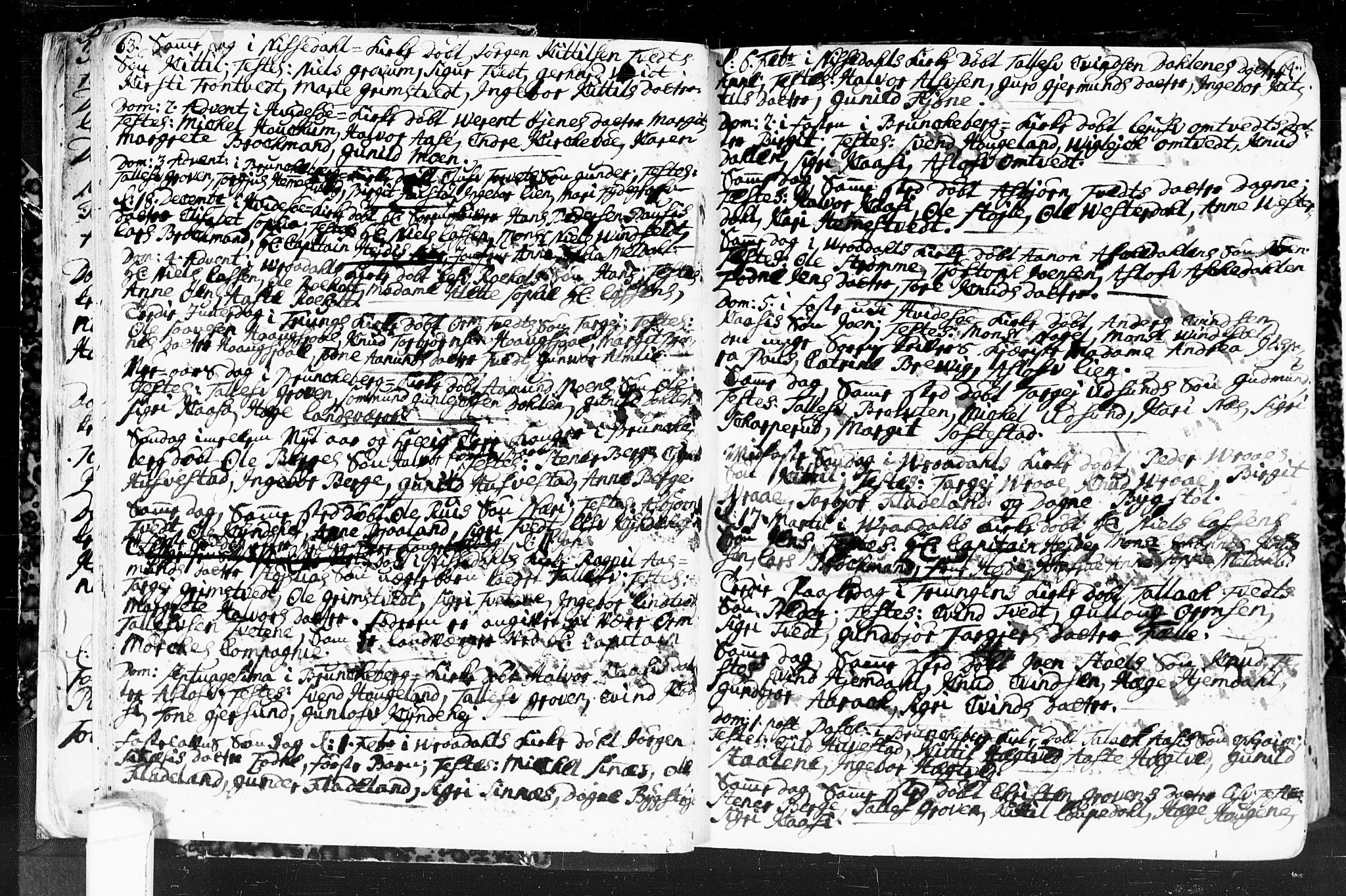 Kviteseid kirkebøker, SAKO/A-276/F/Fa/L0001: Parish register (official) no. I 1, 1754-1773, p. 63-64