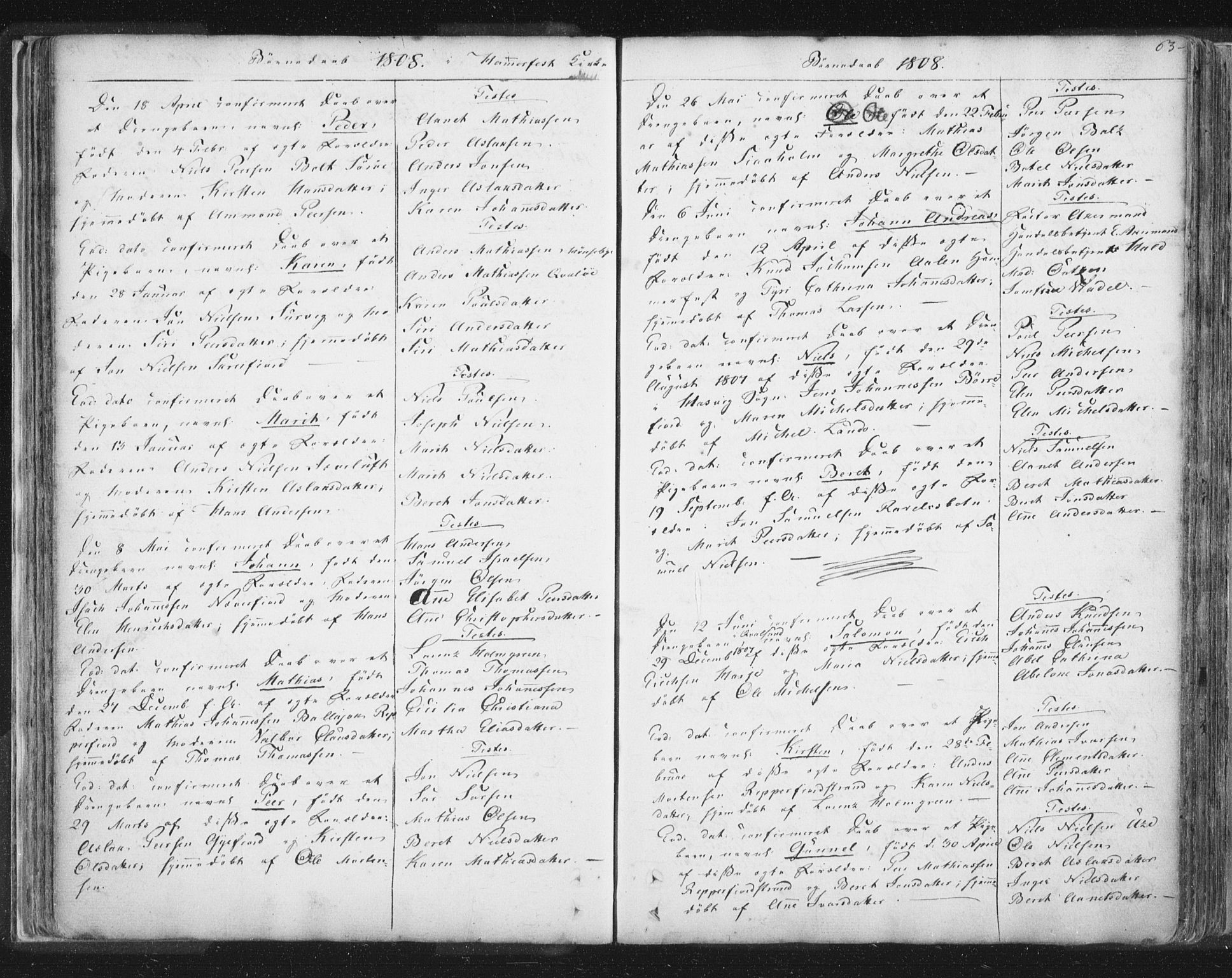 Hammerfest sokneprestkontor, SATØ/S-1347/H/Ha/L0002.kirke: Parish register (official) no. 2, 1751-1821, p. 63