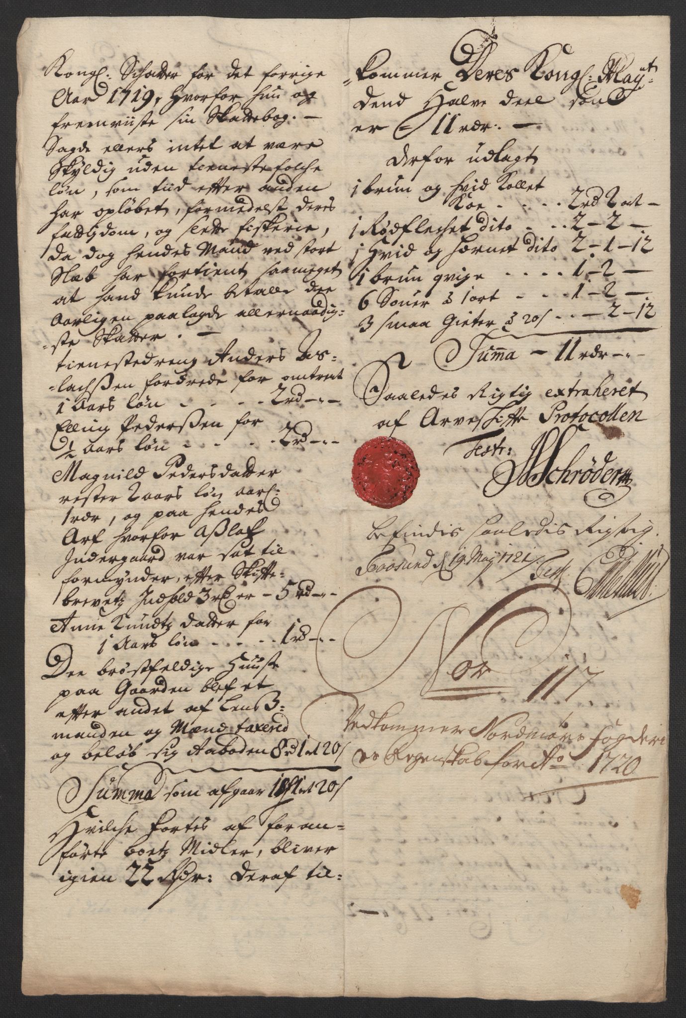Rentekammeret inntil 1814, Reviderte regnskaper, Fogderegnskap, RA/EA-4092/R56/L3753: Fogderegnskap Nordmøre, 1720, p. 410