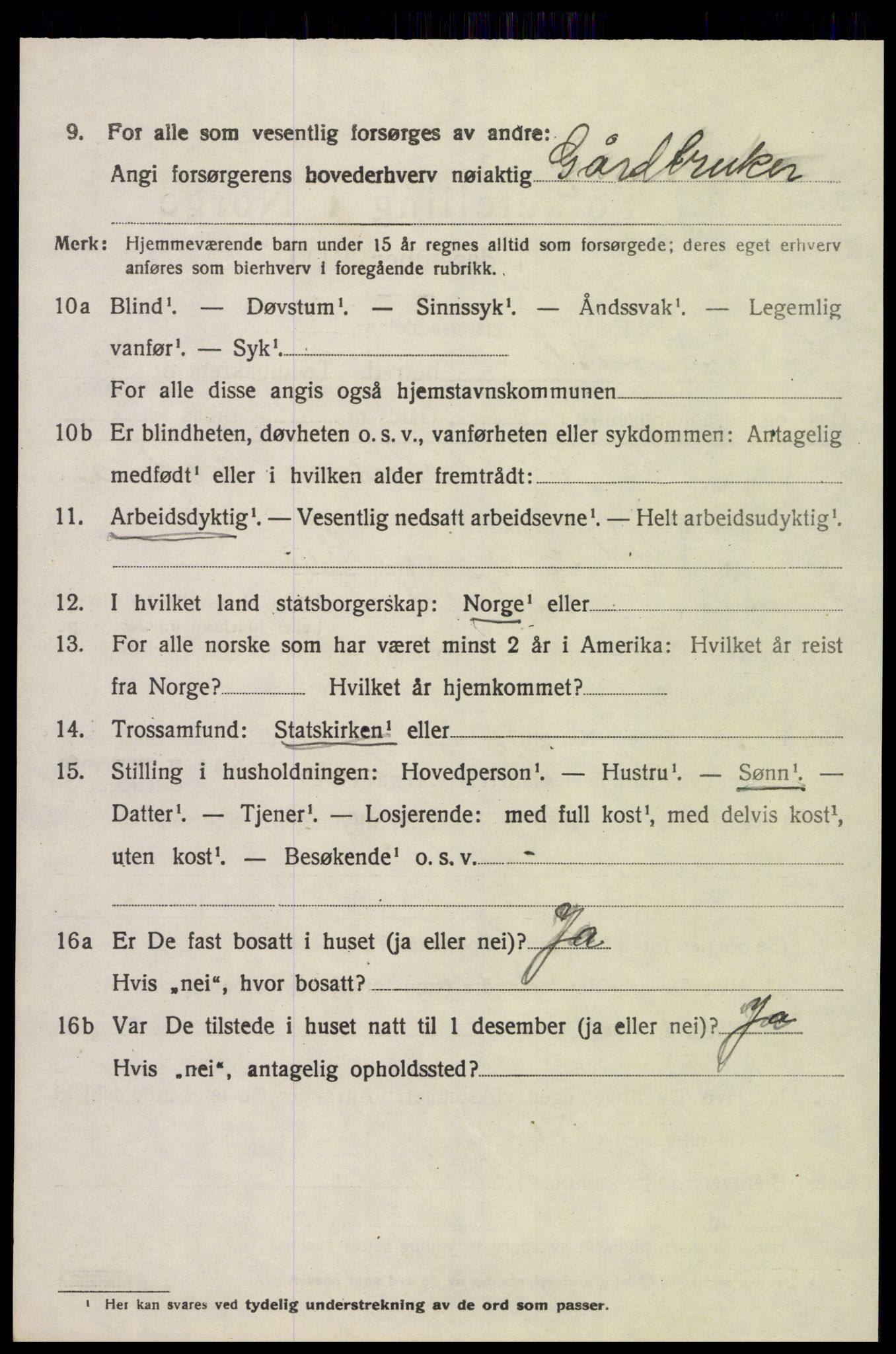 SAK, 1920 census for Sør-Audnedal, 1920, p. 4302