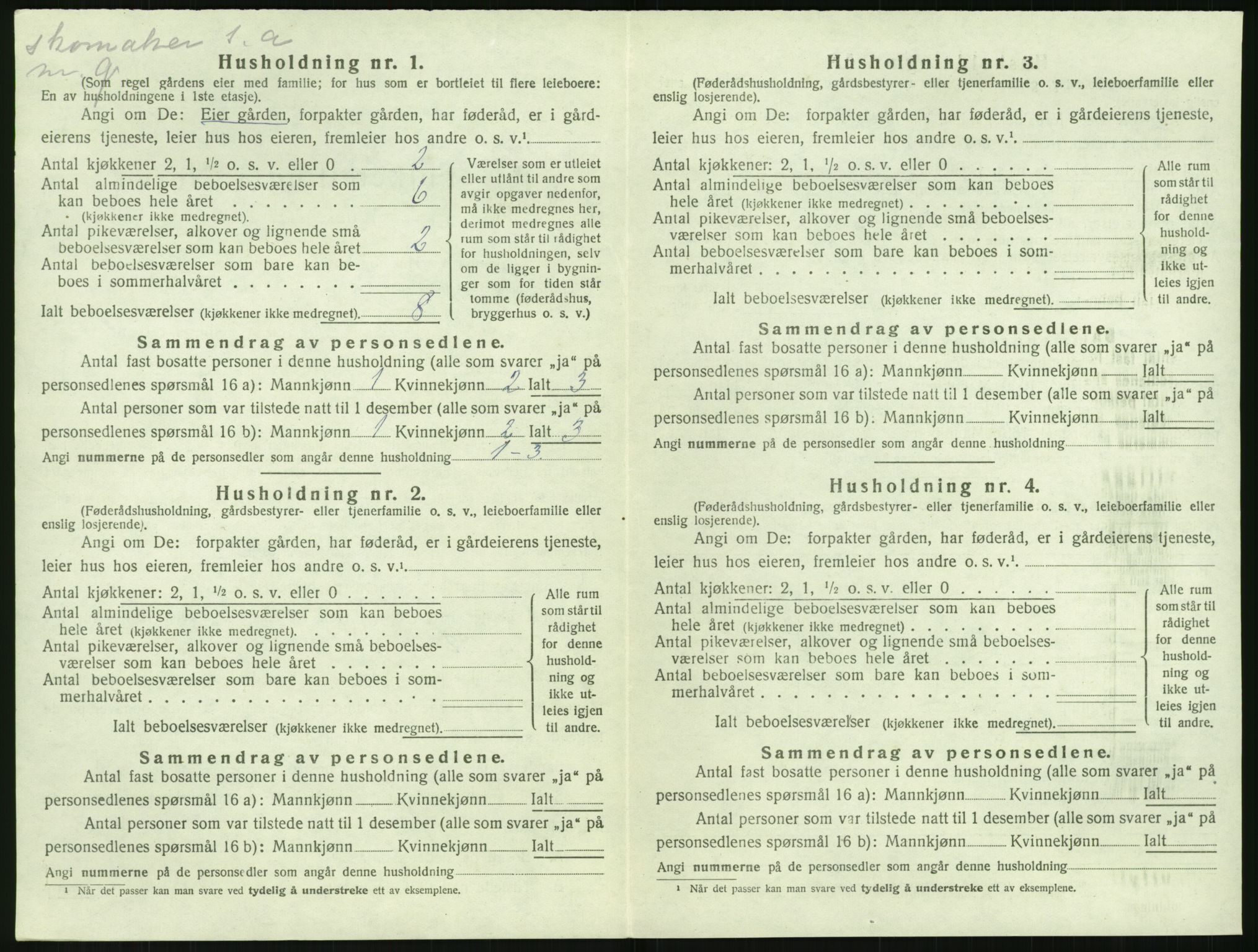 SAK, 1920 census for Dypvåg, 1920, p. 296
