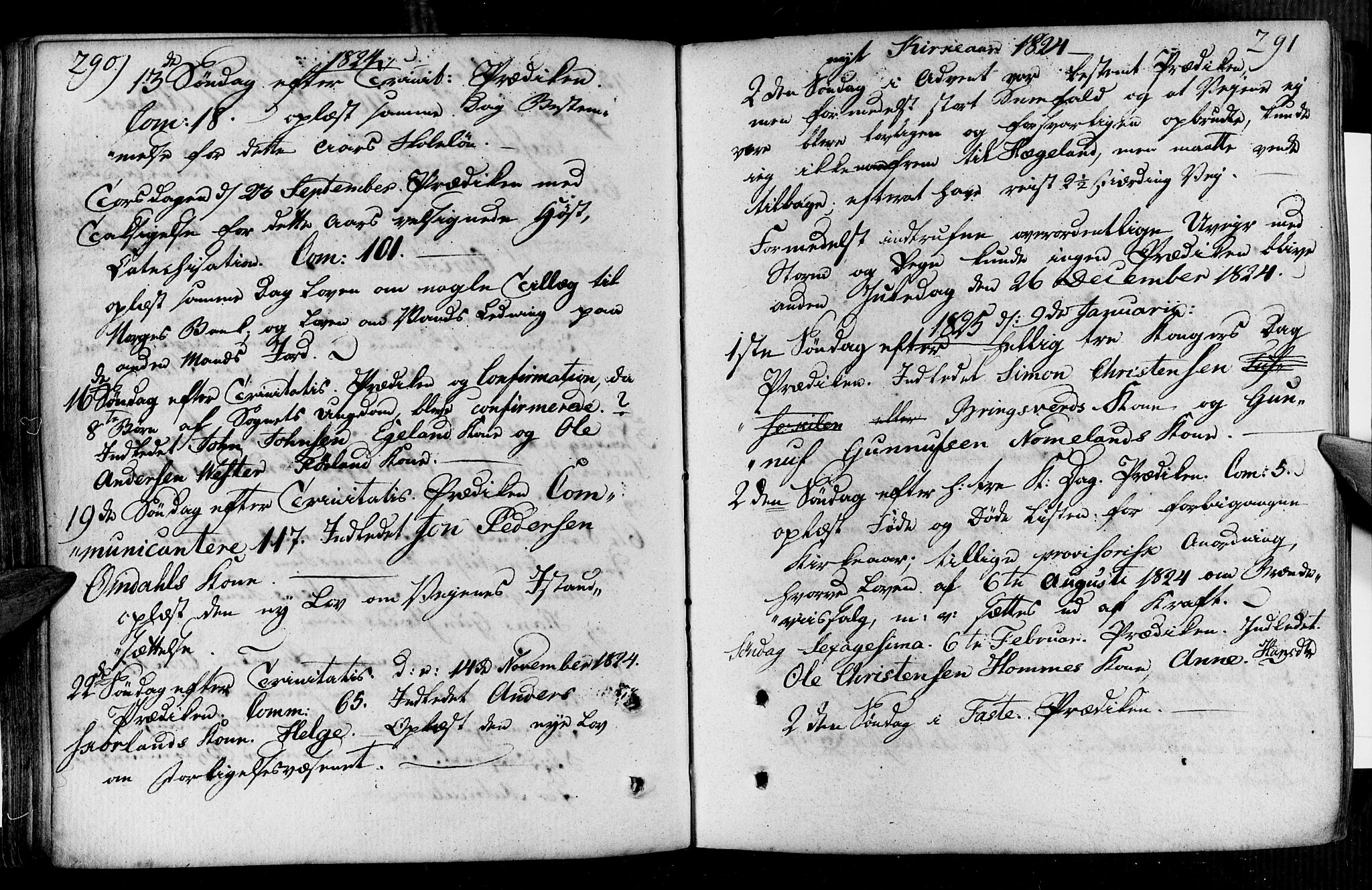 Vennesla sokneprestkontor, AV/SAK-1111-0045/Fa/Faa/L0002: Parish register (official) no. A 2, 1785-1834, p. 290-291