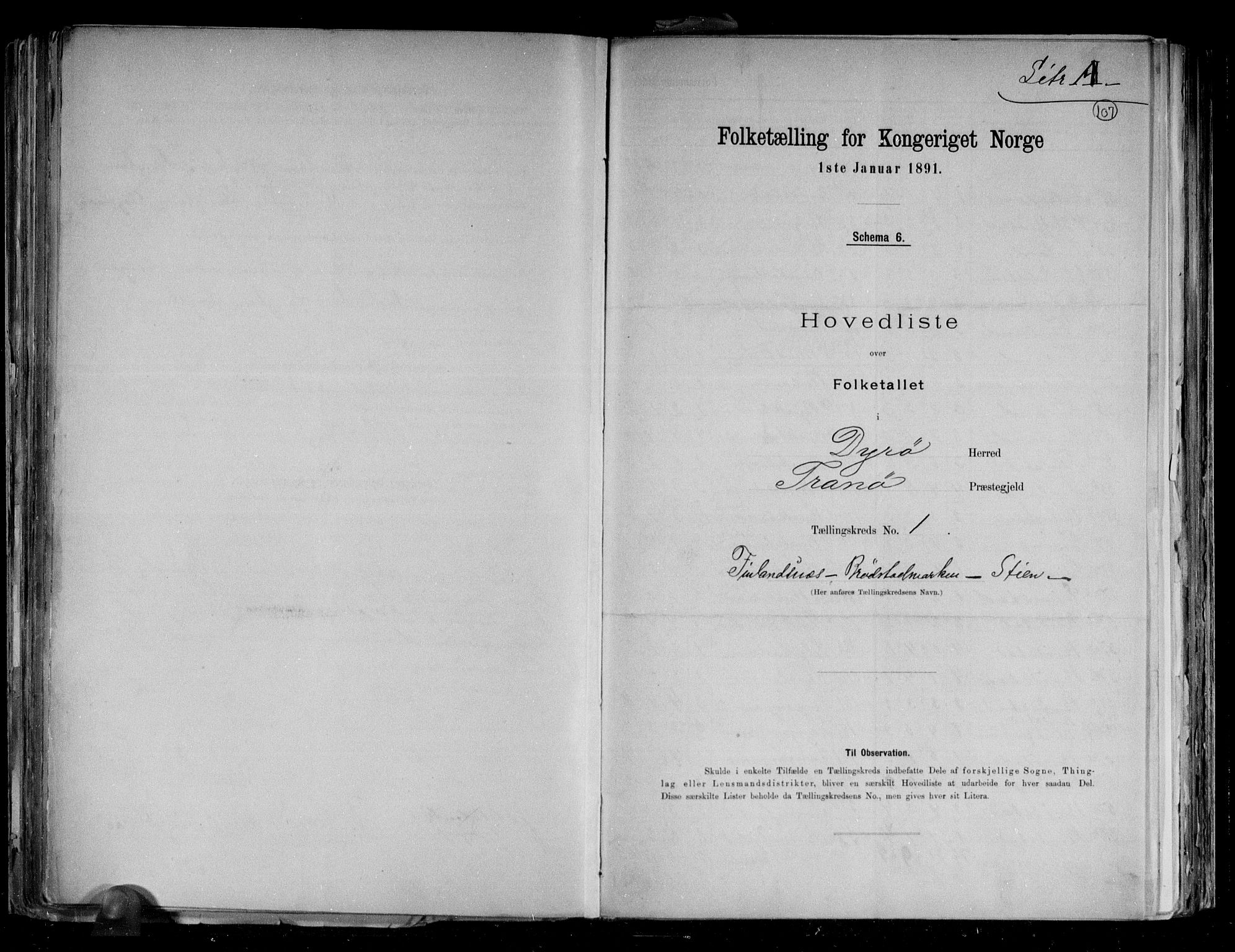 RA, 1891 census for 1926 Dyrøy, 1891, p. 4