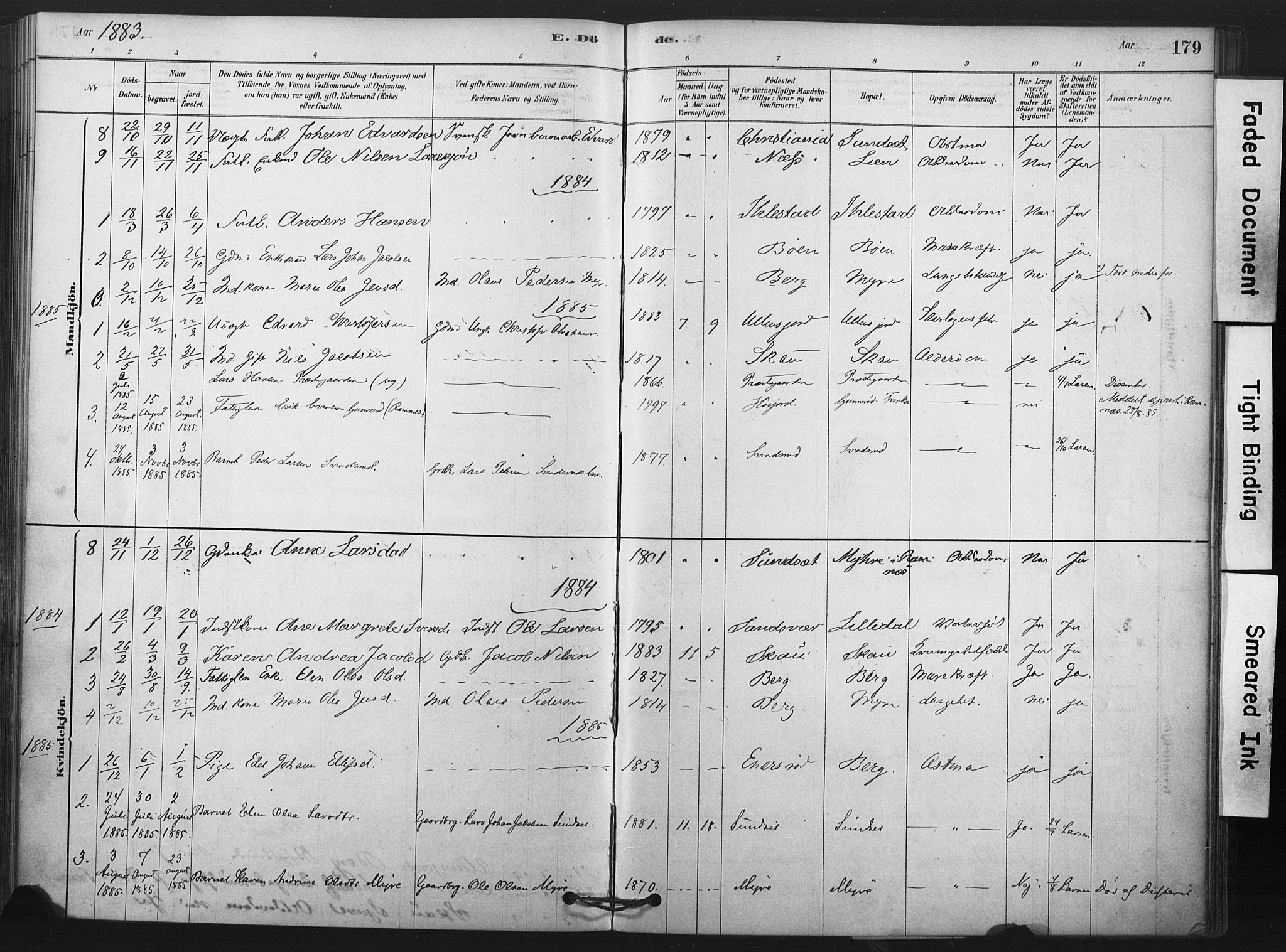 Andebu kirkebøker, AV/SAKO-A-336/F/Fa/L0009: Parish register (official) no. 9, 1878-1909, p. 179