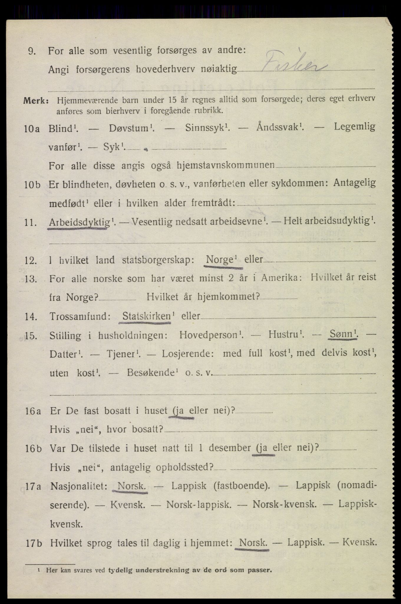 SAT, 1920 census for Borge, 1920, p. 8712